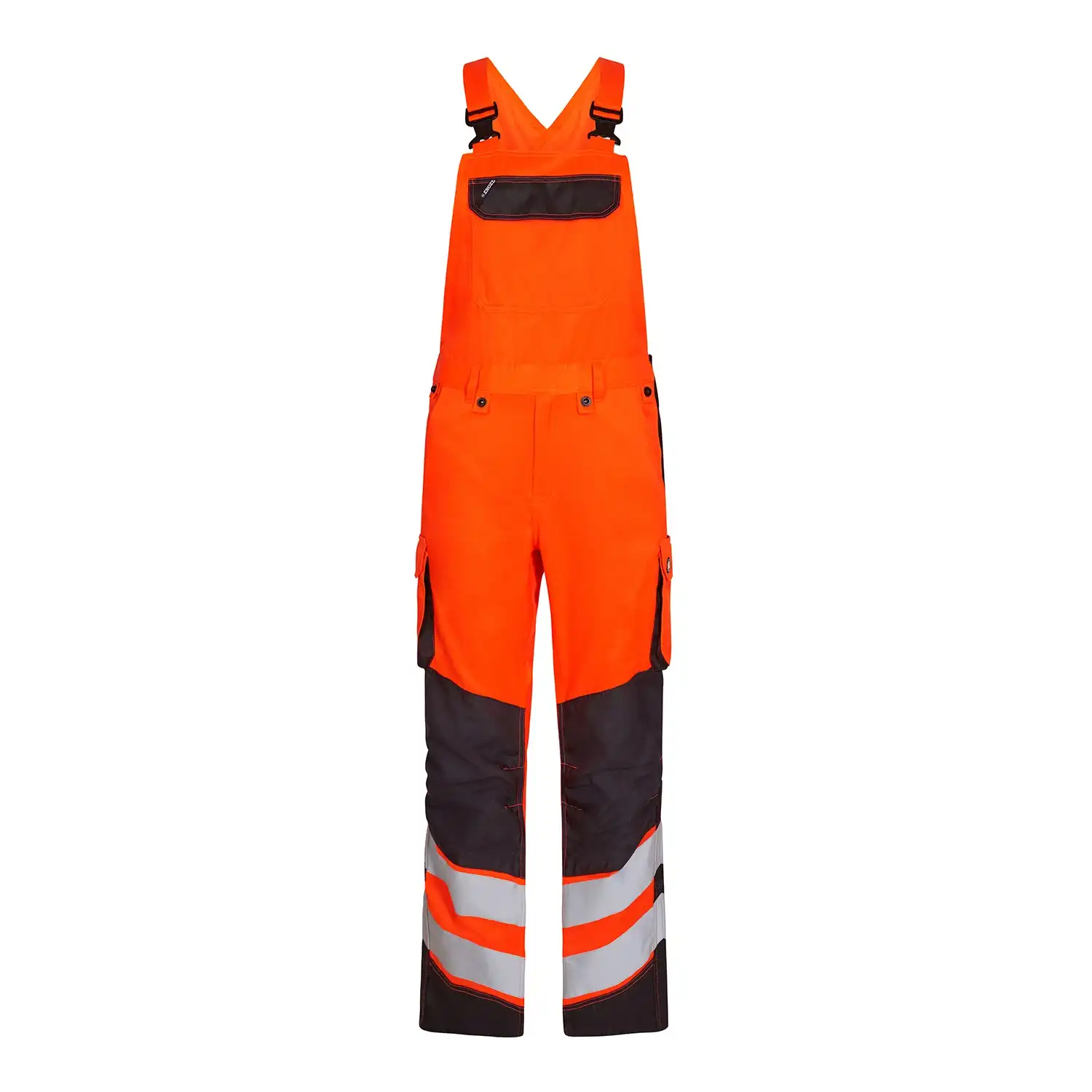 Warnschutz Latzhose "3545-319" Safety leicht Kl. 2 in orange/grau, 36 - Thumbnail 1