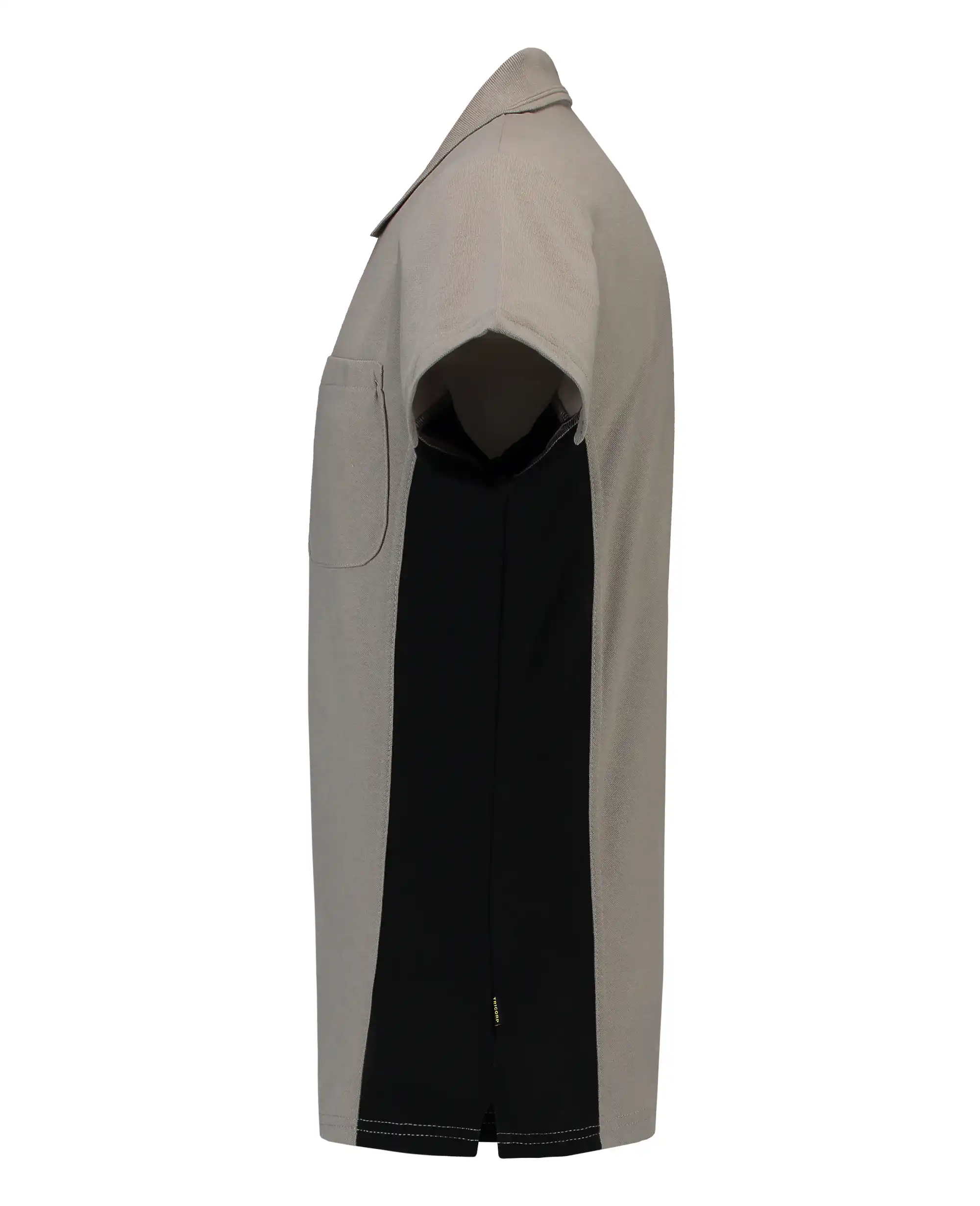 Pocket Polo-Shirt Bicolor "202002" Workwear in grey/black, XS - Thumbnail 3