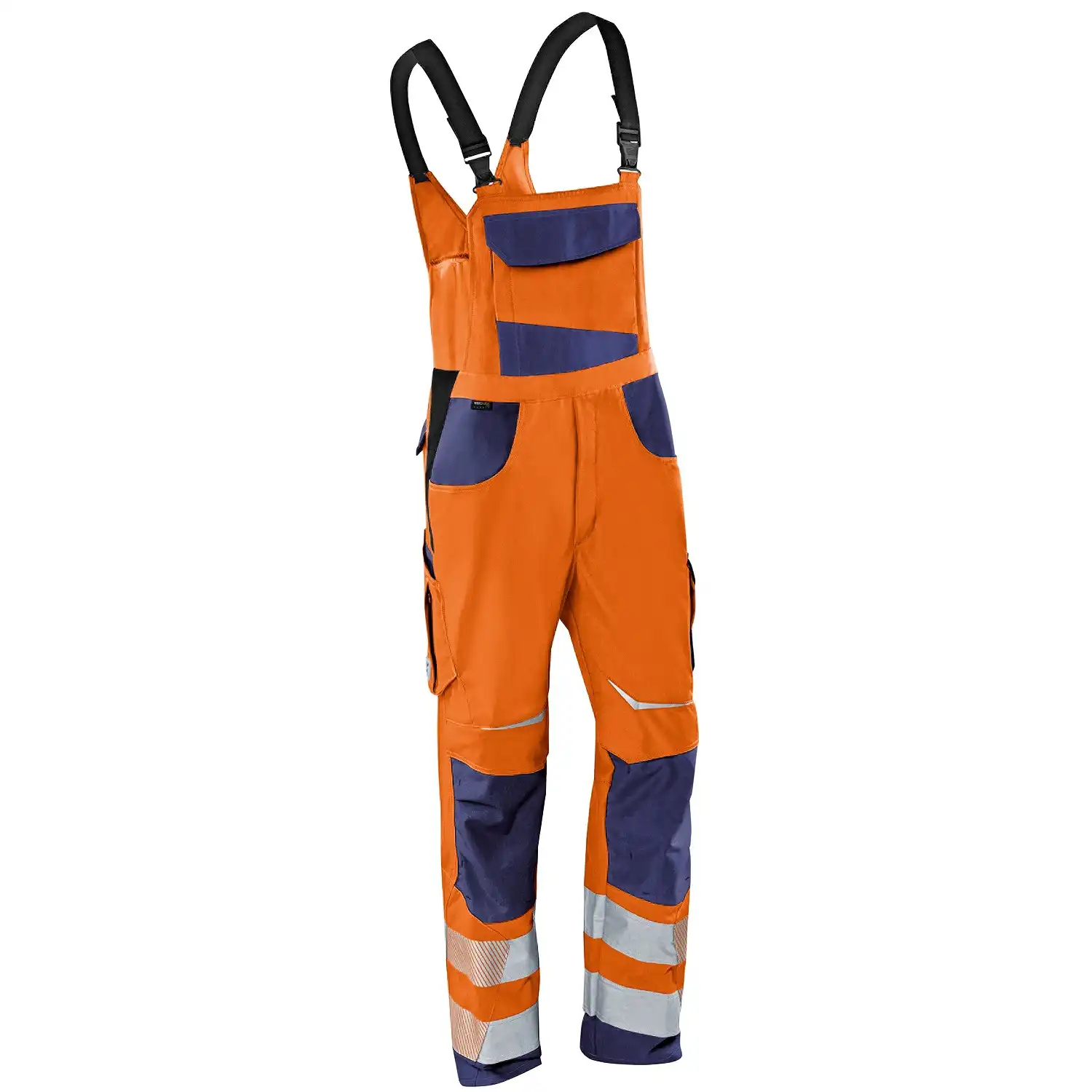 Warnschutz Latzhose "REFLECTIQ" in orange/marine, 102 - Bild 1