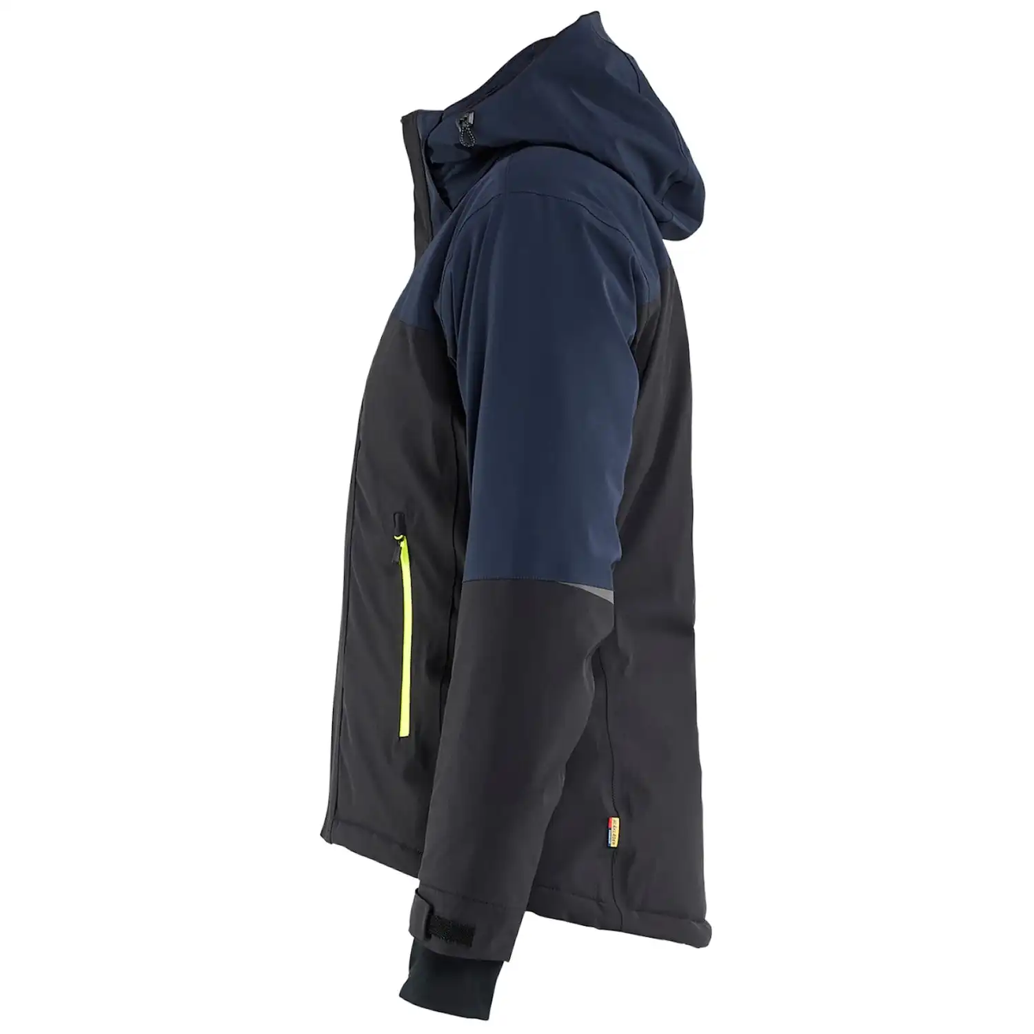 Damen Stretch Winterjacke "STRIKER" in dunkelblau/gelb, M - Thumbnail 4