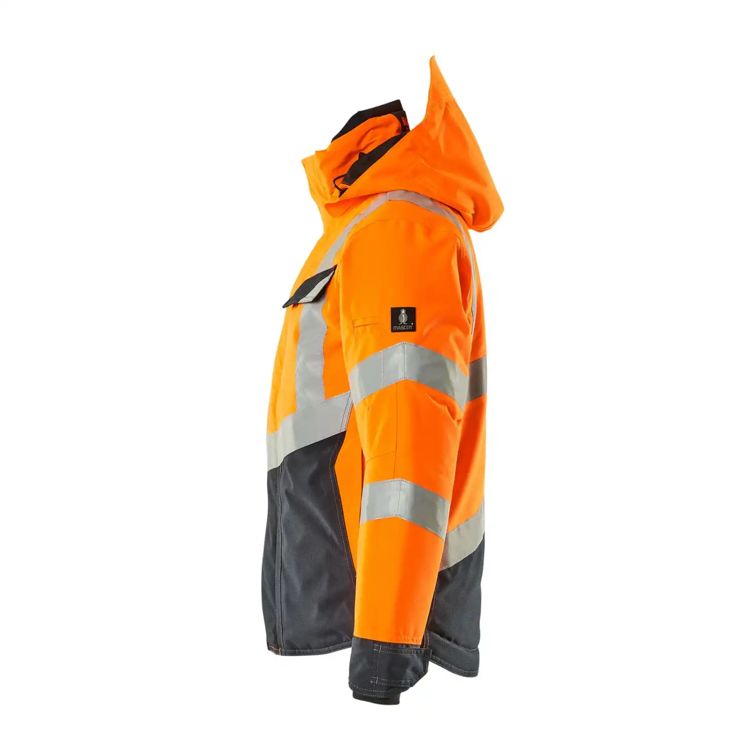 Warnschutz Winterjacke "HASTINGS" Safe Supreme in orange/schwarzblau, 3XL - Thumbnail 3