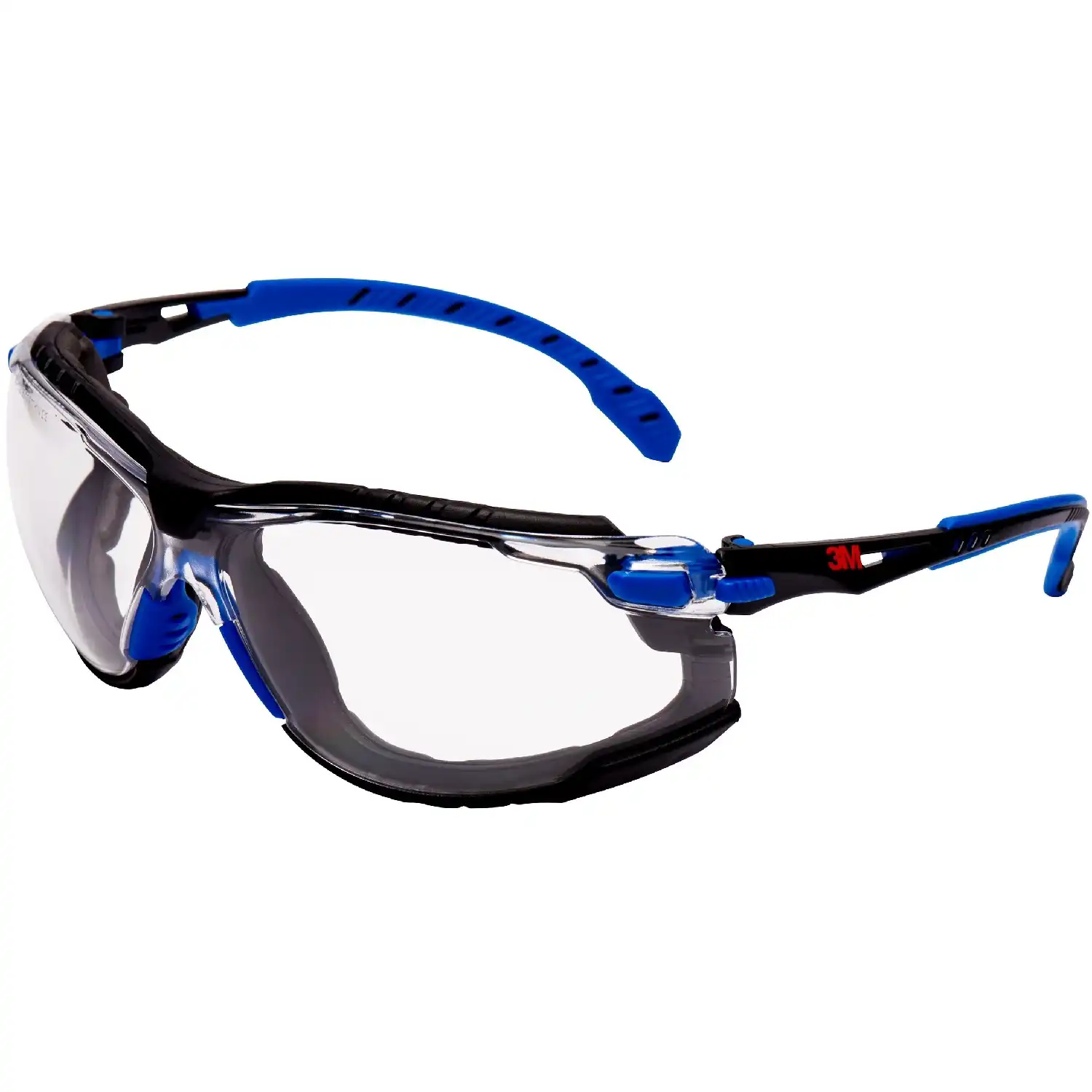 Schutzbrille Solus™ 1000, klar, mit Schaumrahmen und Kopfband, K&N, UV, SGAF, blau/schwarz - Bild 1