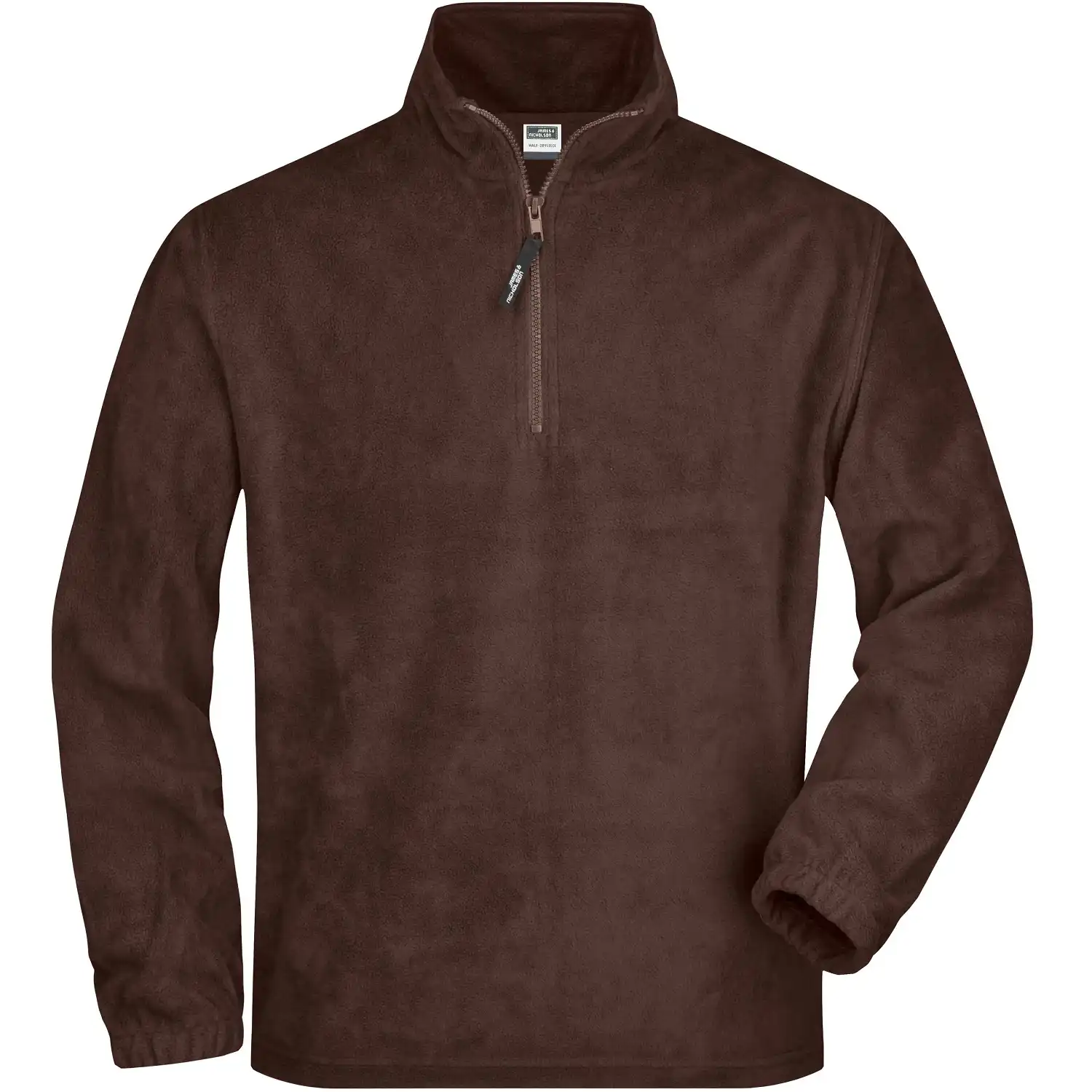 Half-Zip Fleece-Pullover"JN043" in braun, L - Bild 1