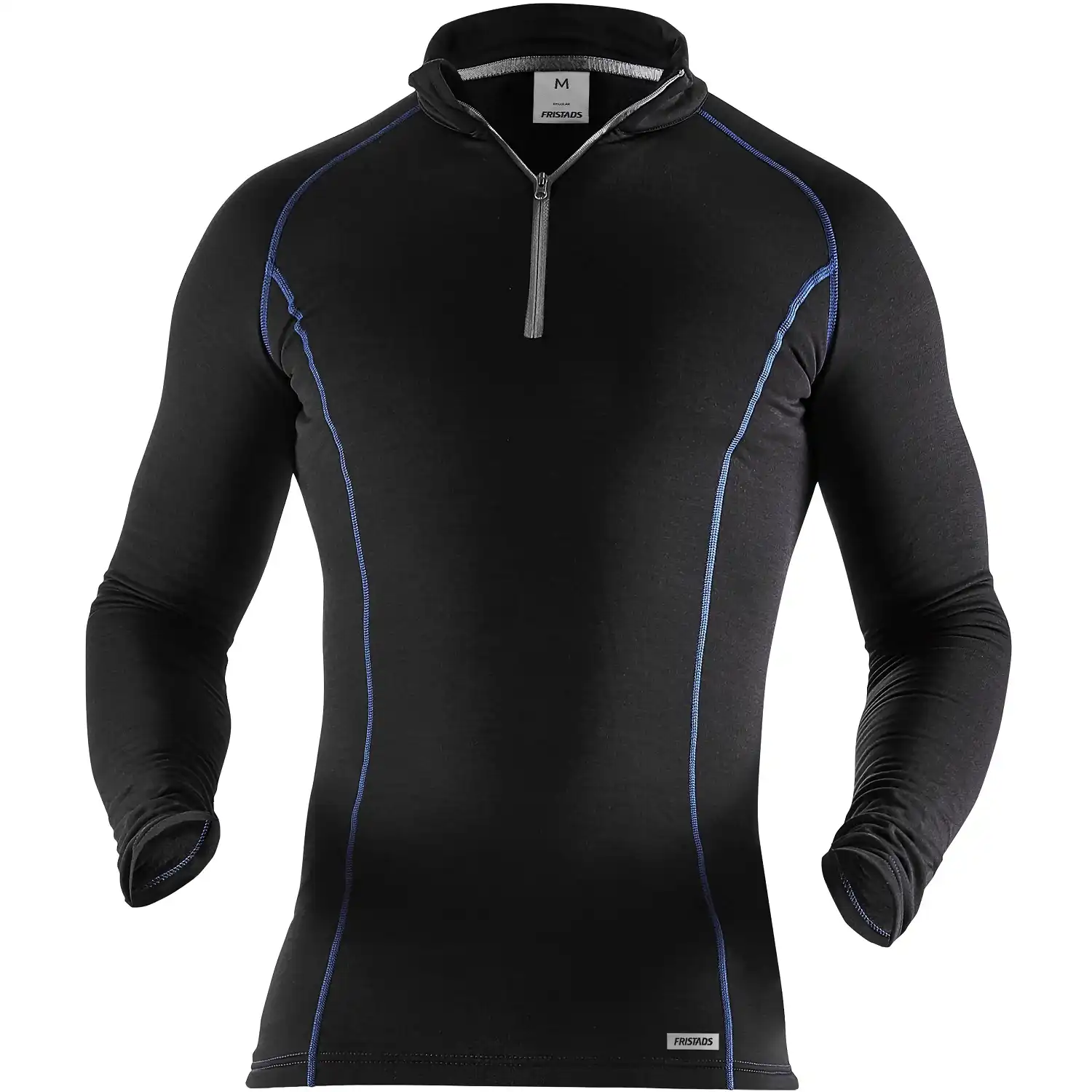 Funktions Zip-Langarmshirt "7078 PT" Polartec® schwarz in M - Thumbnail 1