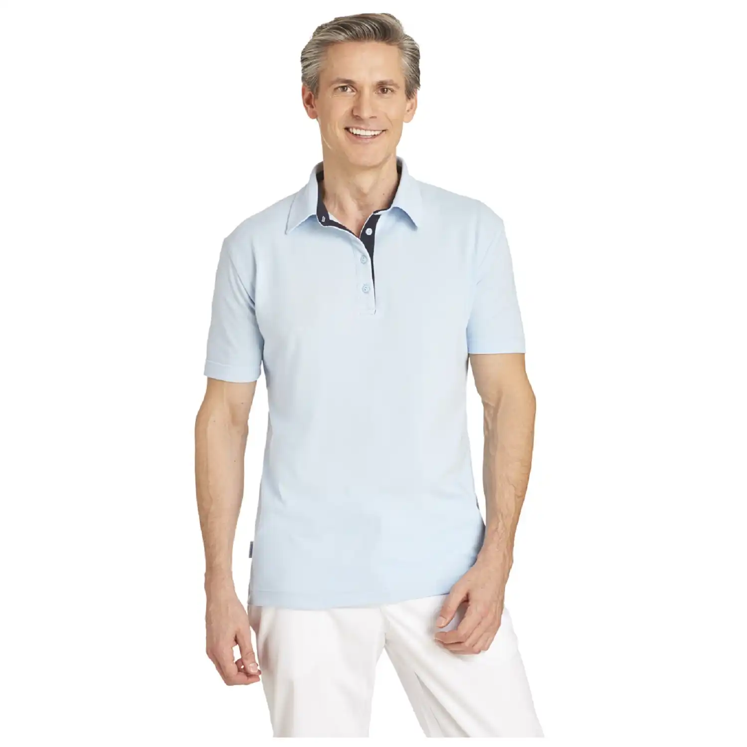 Polo T-Shirt "08/2637" in hellblau, L - Thumbnail 1