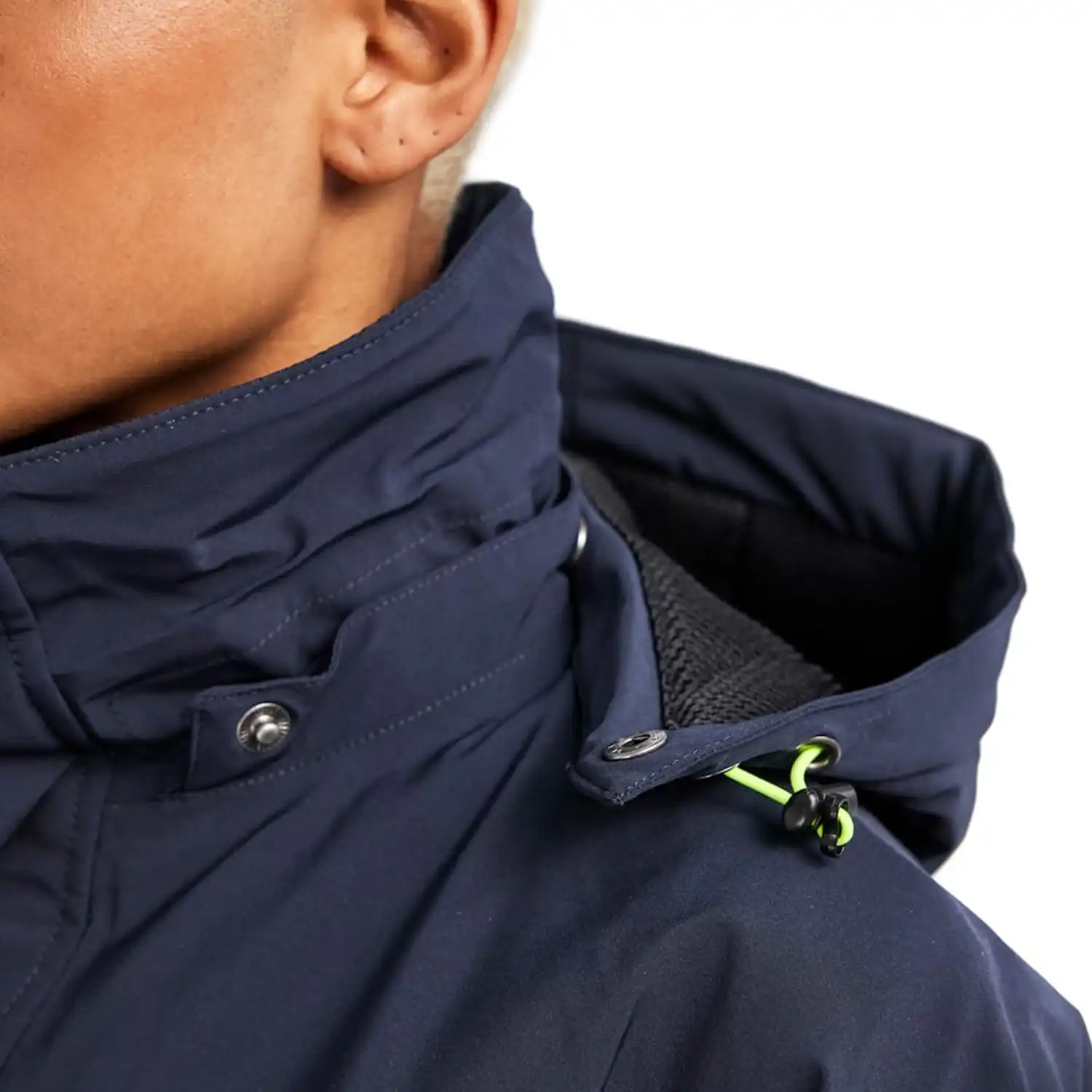 Damen Stretch Winterjacke "4408" in dunkelmarine/gelb, S - Thumbnail 6