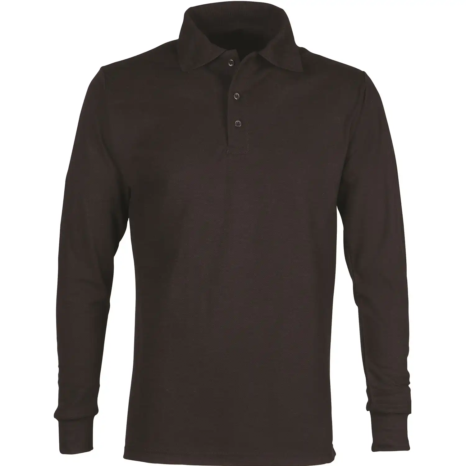 Multinorm Langarm Polo-Shirt "77020" 5safety in schwarz, XL - Bild 1