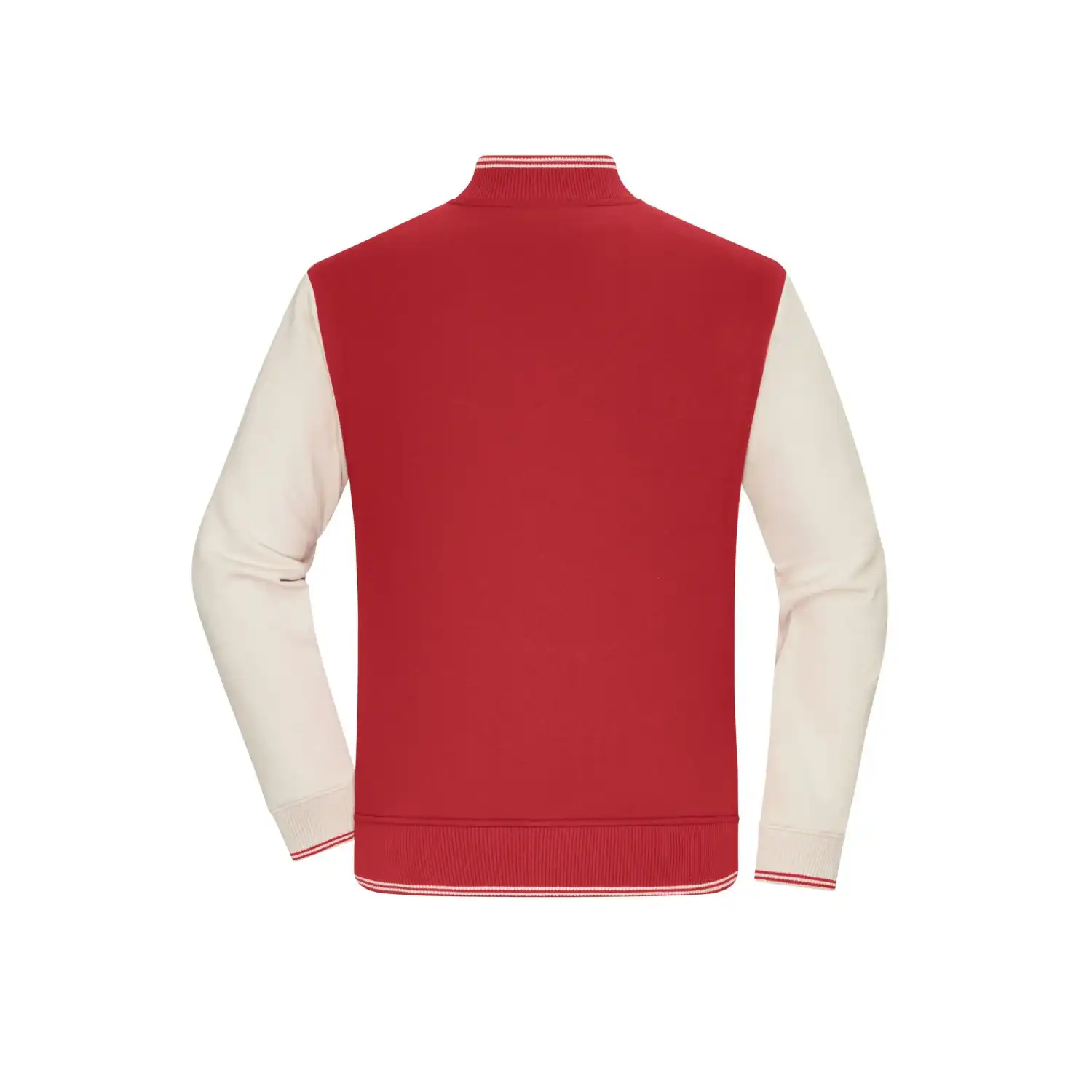 College-Jacke Unisex "8044" in XS, carmine-red/sandstone - Thumbnail 4