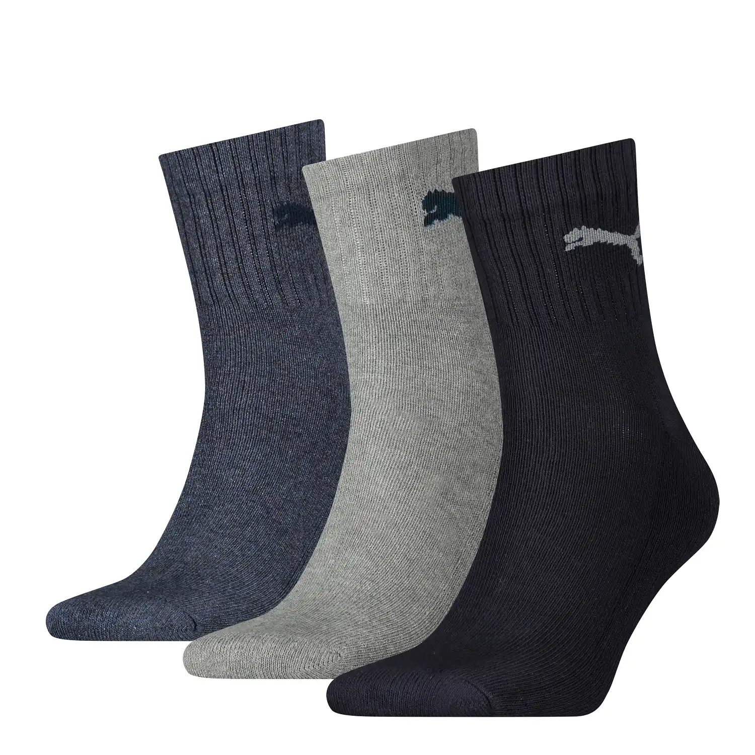 Socken "SHORT CREW UNISEX" 3-Pack in marine/grau/blau, 35/38 - Bild 1