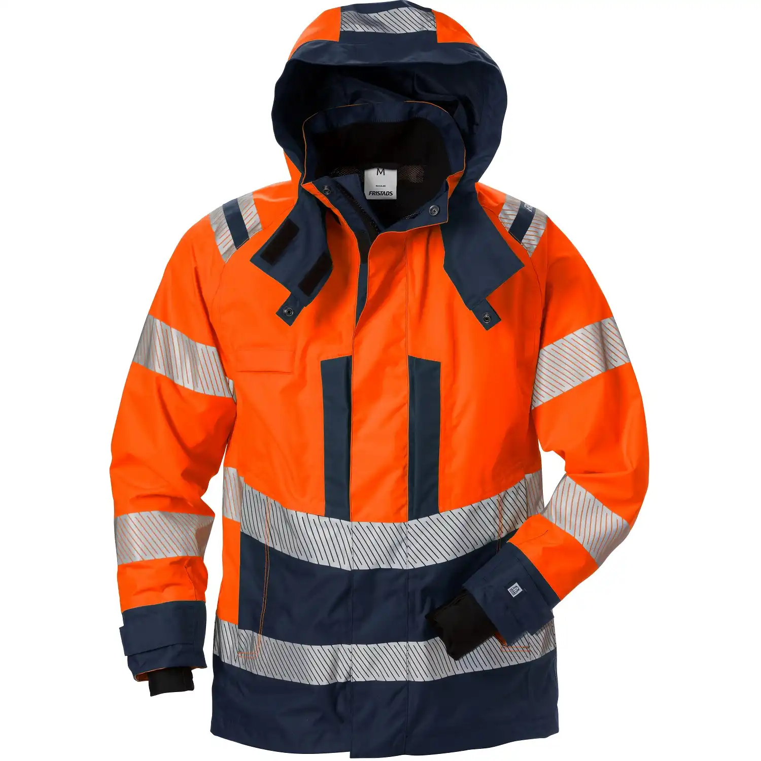 Damen Warnschutz Regenjacke "4518 GTT" in orange/marine, XS - Thumbnail 1