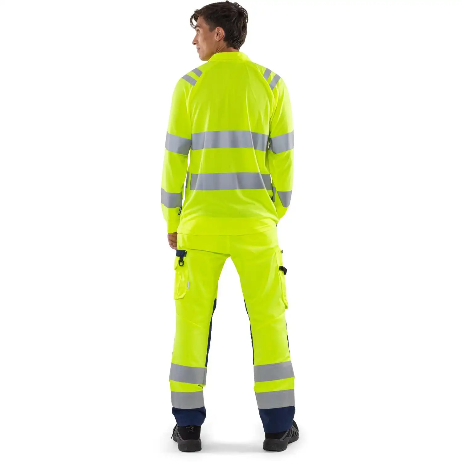 Warnschutz Poloshirt langarm "7864 GPST" in gelb, L - Thumbnail 6