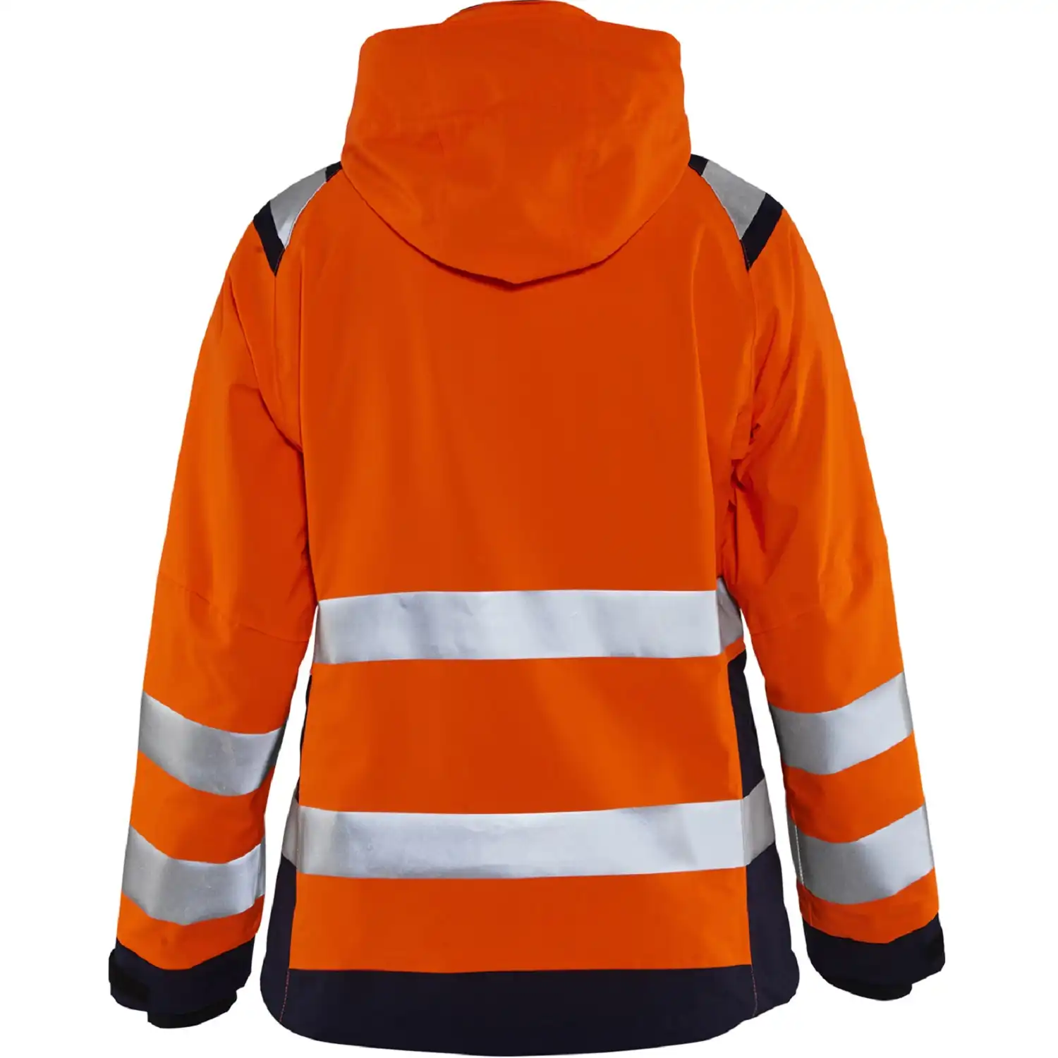 Damen Warnschutz Regenjacke "4904" in orange/marine, S - Thumbnail 2