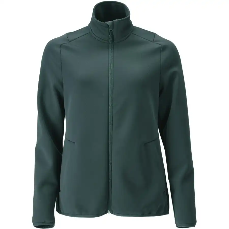 Damen Fleece-Zip-Sweatshirt "22553-608" in waldgrün, XS - Thumbnail 1