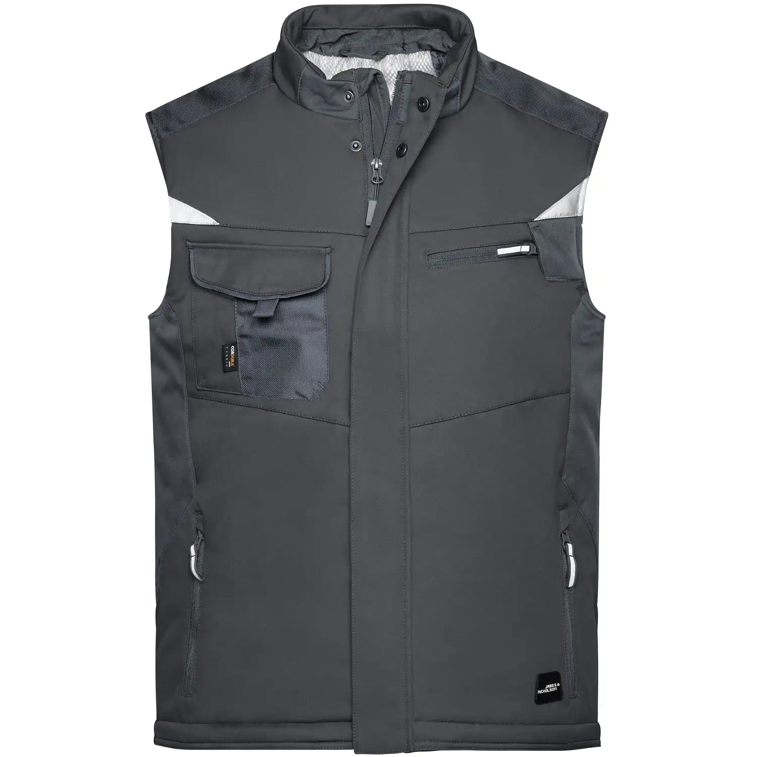 Winter Softshellweste "JN825" in black/black, XXL - Bild 1