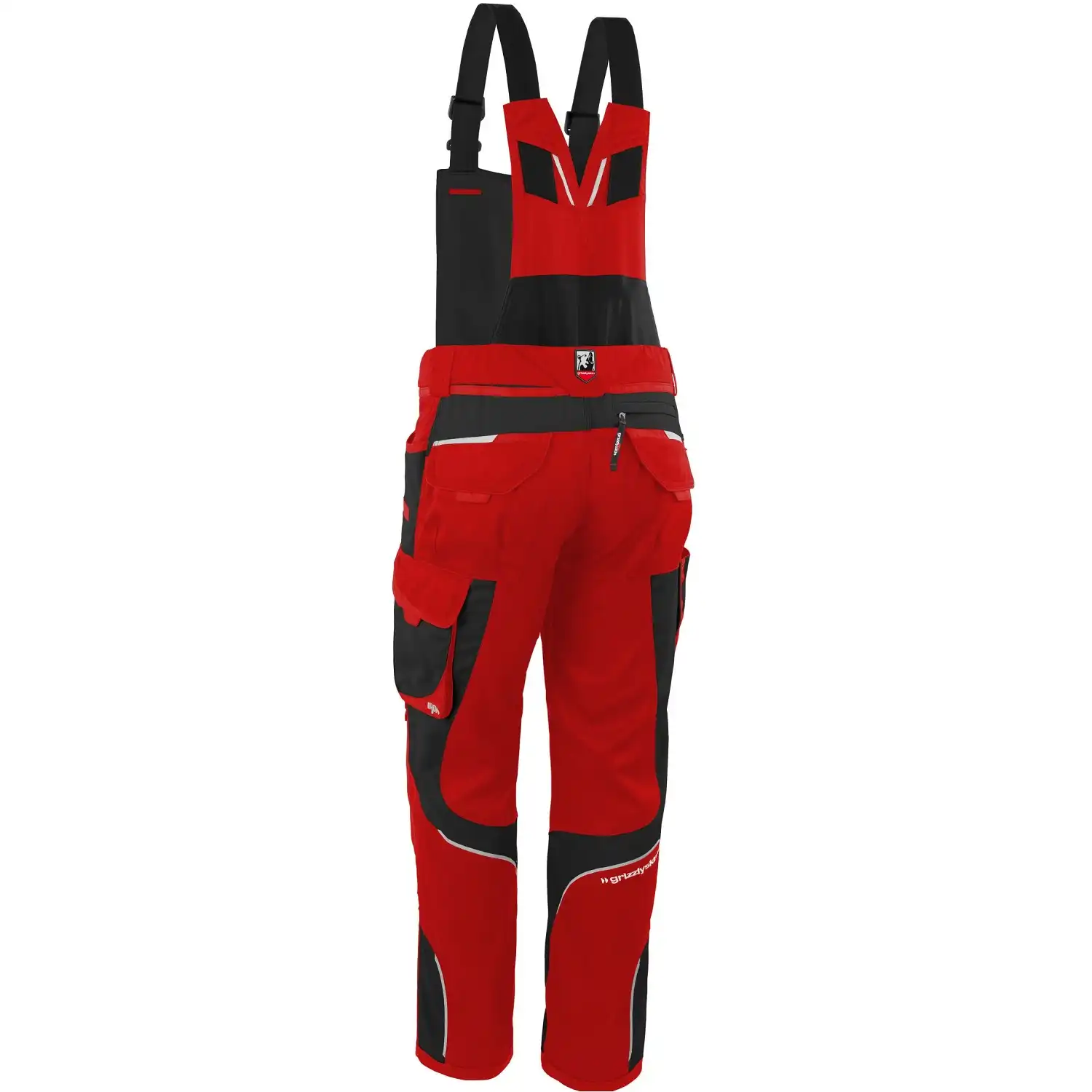 Latzhose "IRON" in rot/schwarz, N48 - Thumbnail 2