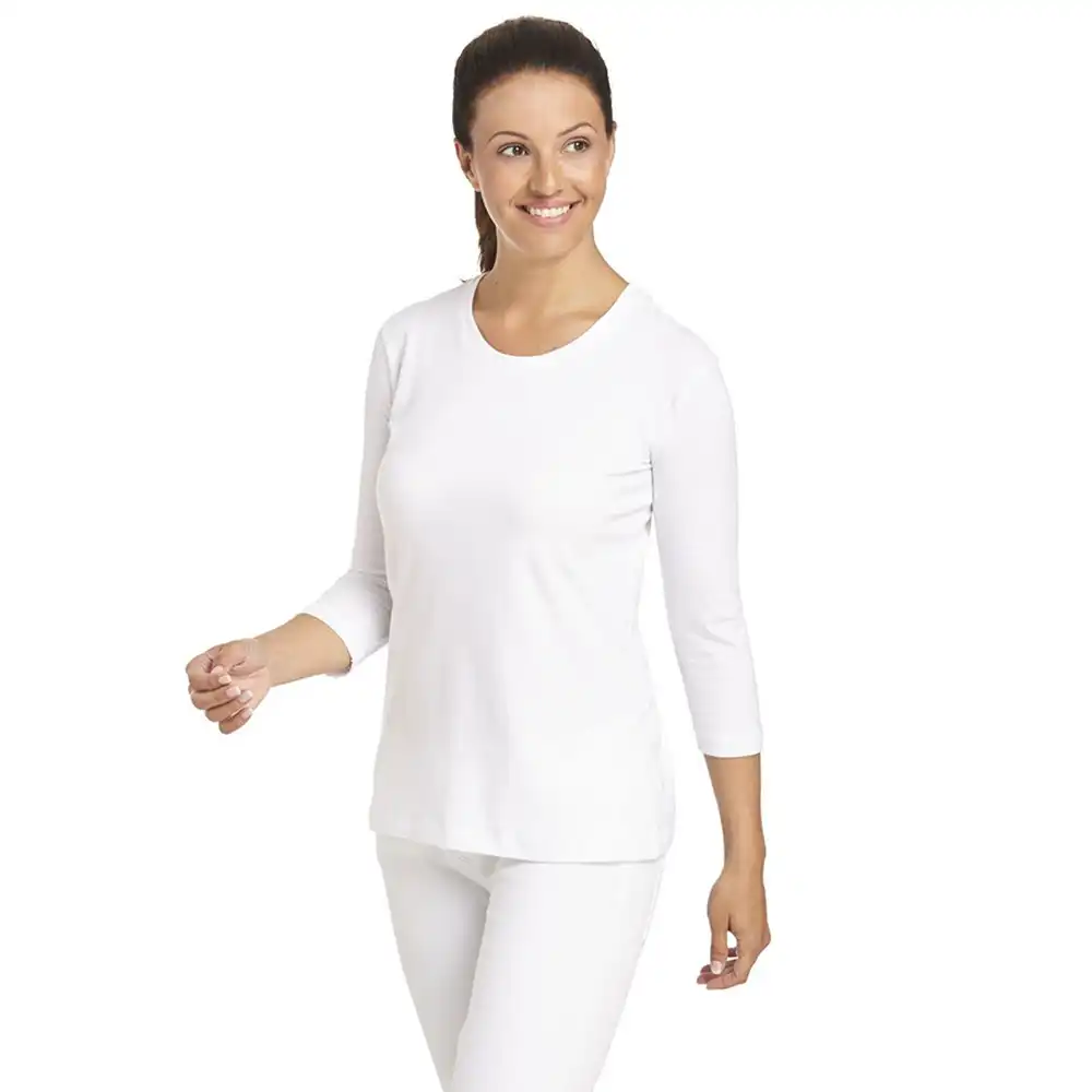 Damen-Shirt 3/4 Arm "08/2529" in L, Weiß - Thumbnail 1