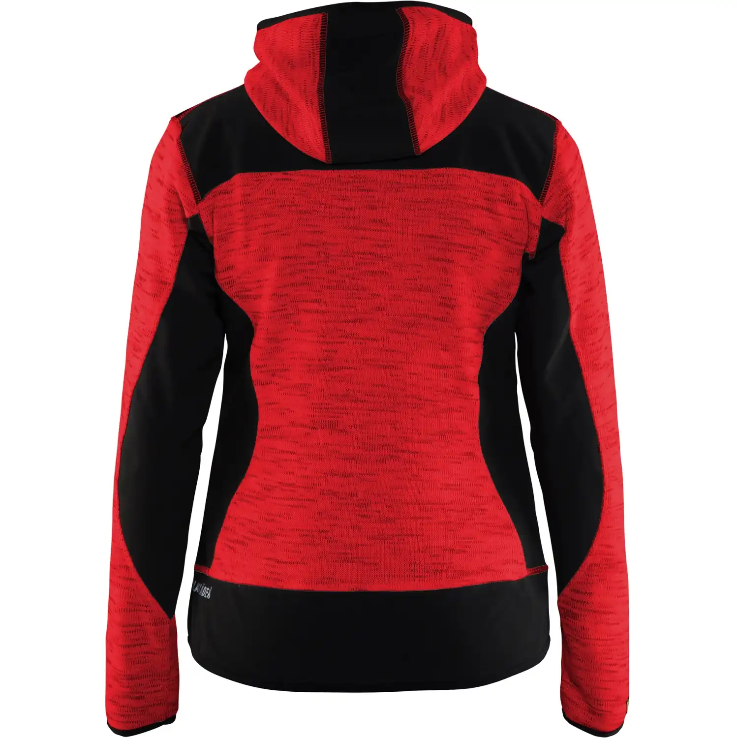 Damen Strickjacke "4931" mit Softshell in rot/schwarz, XL - Thumbnail 2