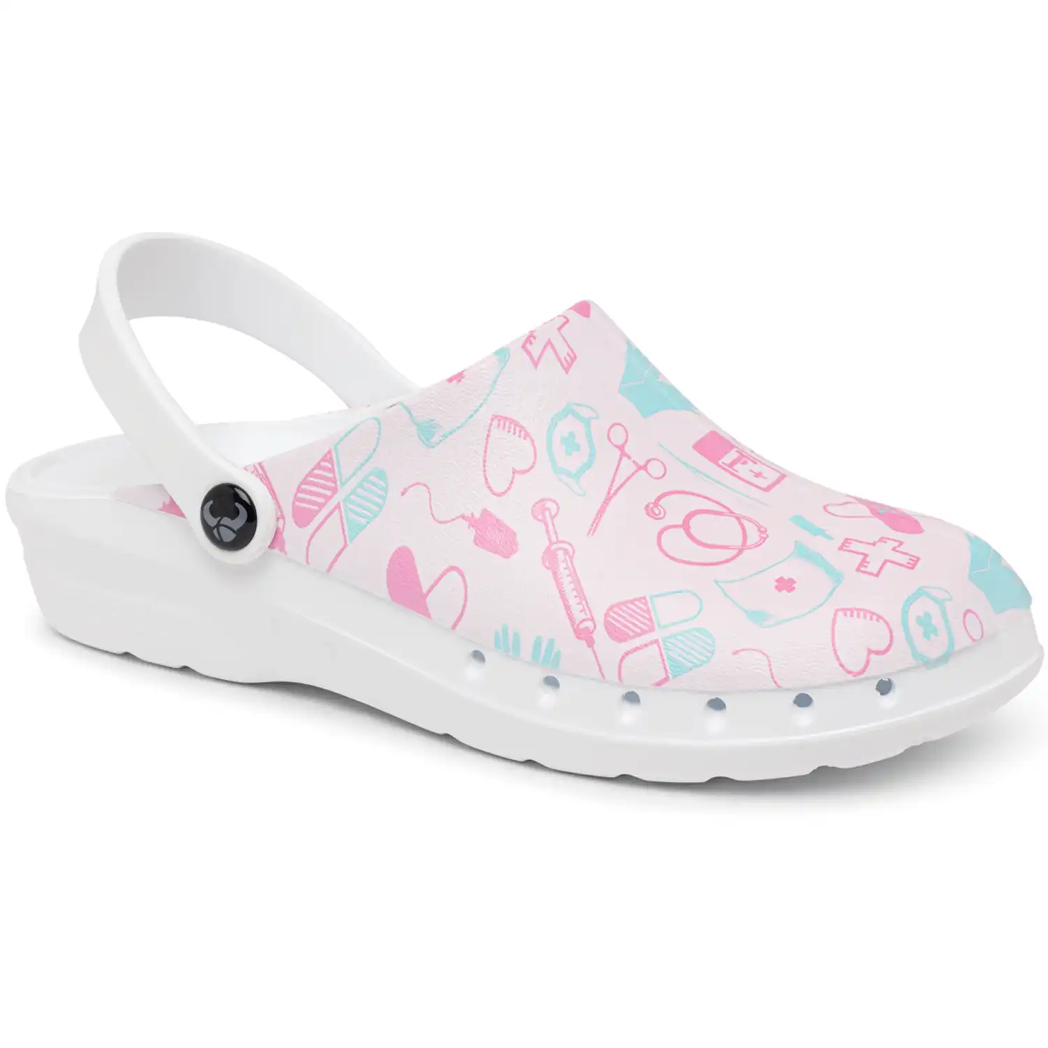 Damen Clogs "ODEN+ PRINT" Medical Pink in 38 - Thumbnail 1