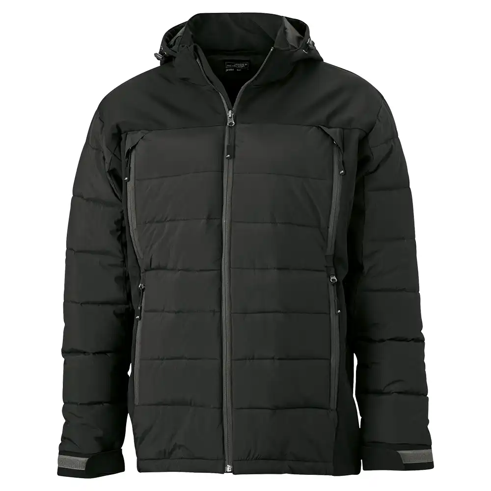 Outdoor Hybridjacke "JN1050" in black, L - Thumbnail 1