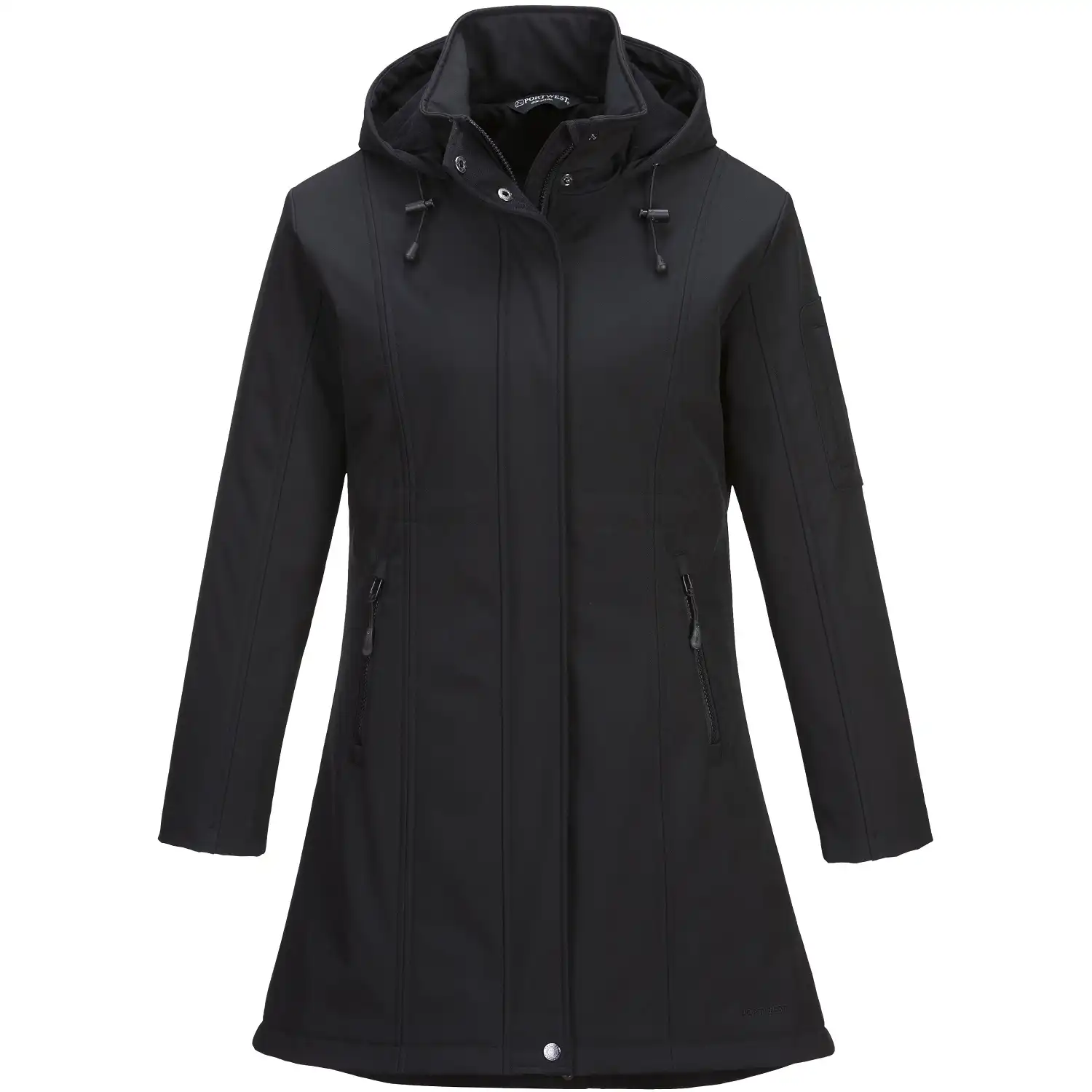 Damen Softshell-Mantel "CARLA" TK42 in schwarz, M - Thumbnail 1