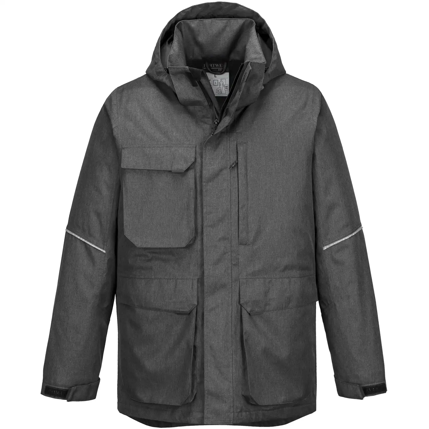 Winterparka "KX360" KX3 in grau-meliert, L - Thumbnail 1