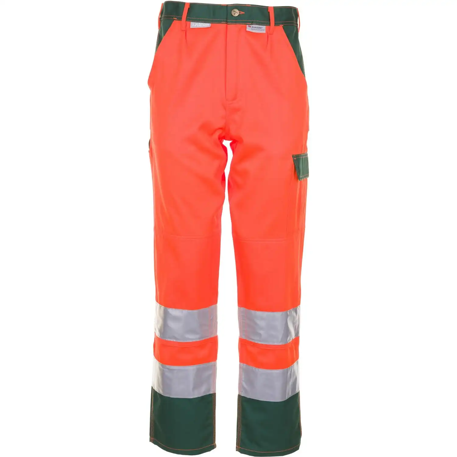 Warnschutz Bundhose "KONTRAST" in orange/grün, 42 - Thumbnail 1