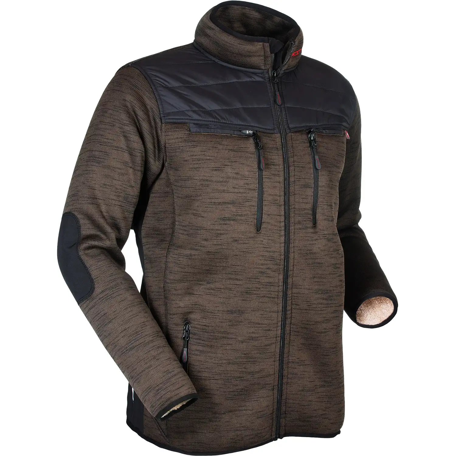 Strickjacke "INUIT TEDDY" in green-melange, L - Bild 1