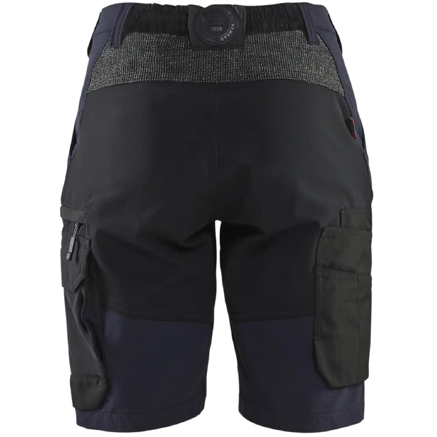 Damen Stretch Service-Shorts "7123" in Dunkelmarine/Schwarz, C32 - Thumbnail 2