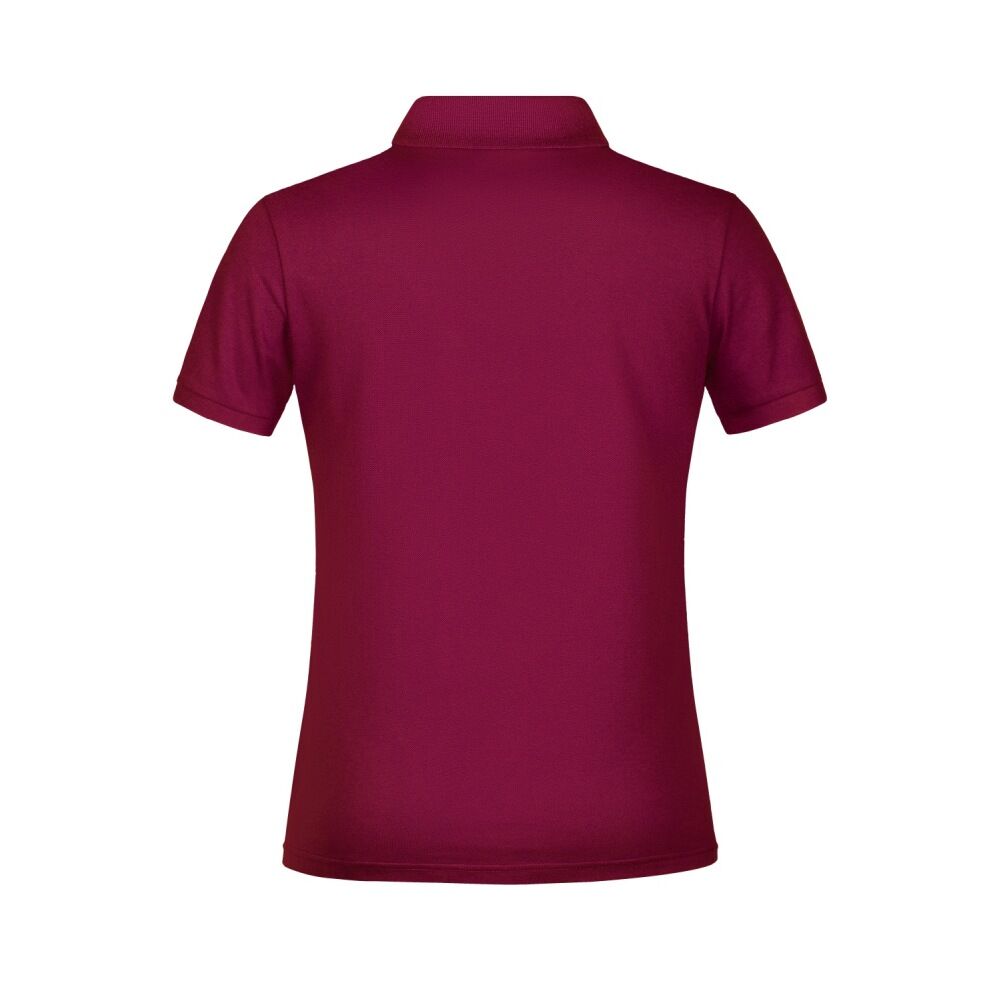 Damen Basic Polo Lady in wine, L - Thumbnail 2