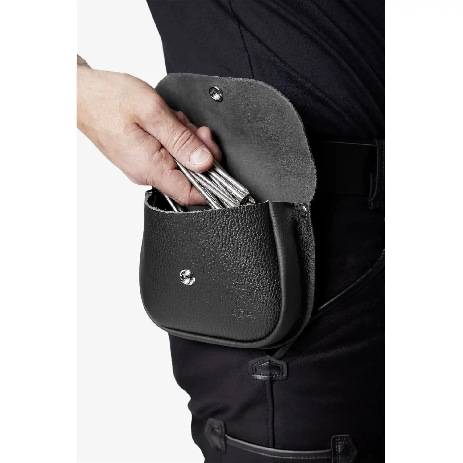 Nageltasche einfach mit Klappe "HARTWIG" schwarz - Thumbnail 4