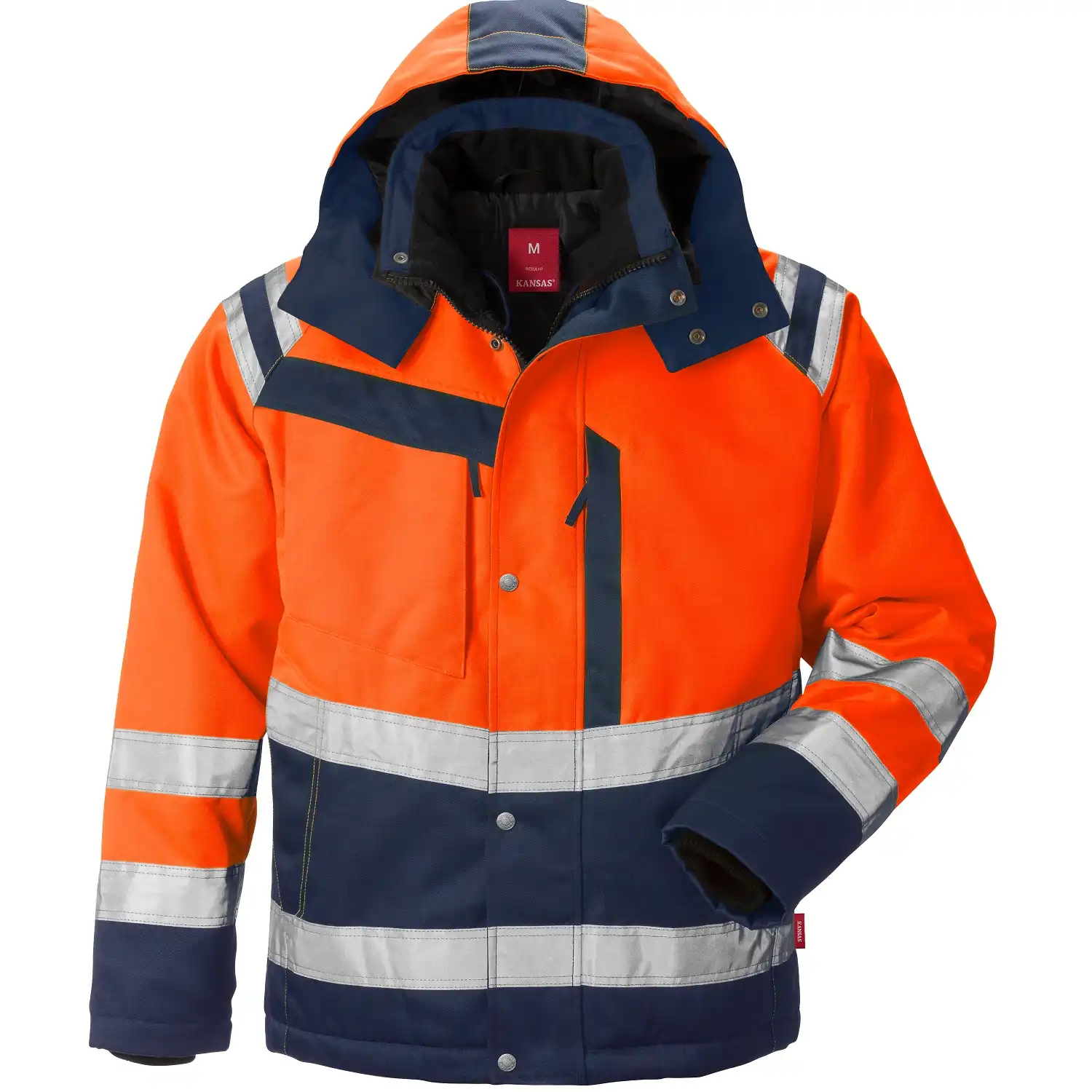 Warnschutz Winterjacke "4043 PP" in orange/marine, XS - Thumbnail 1