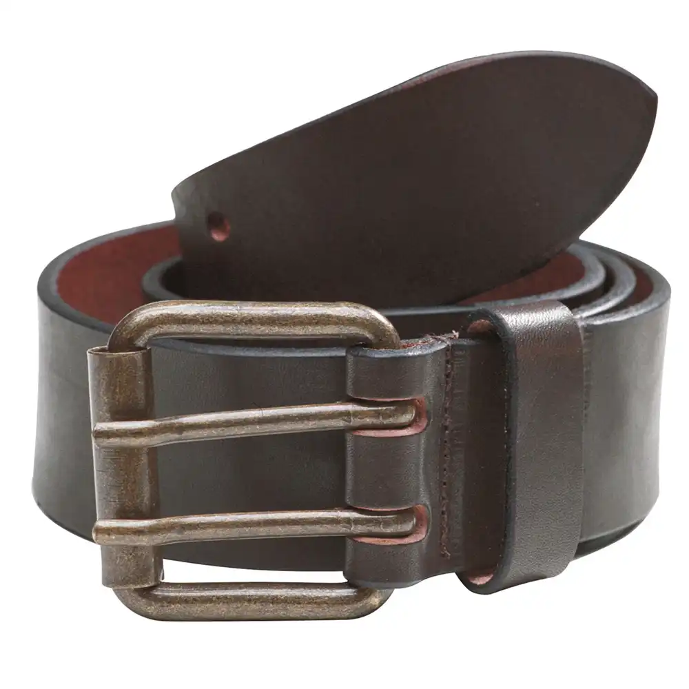 Doppeldorn-Ledergürtel "4007" in braun, 105 - Bild 1