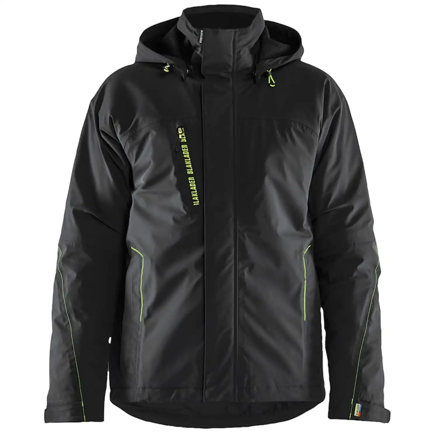 Stretch Winterjacke "4484" in schwarz/gelb, 3XL - Thumbnail 1