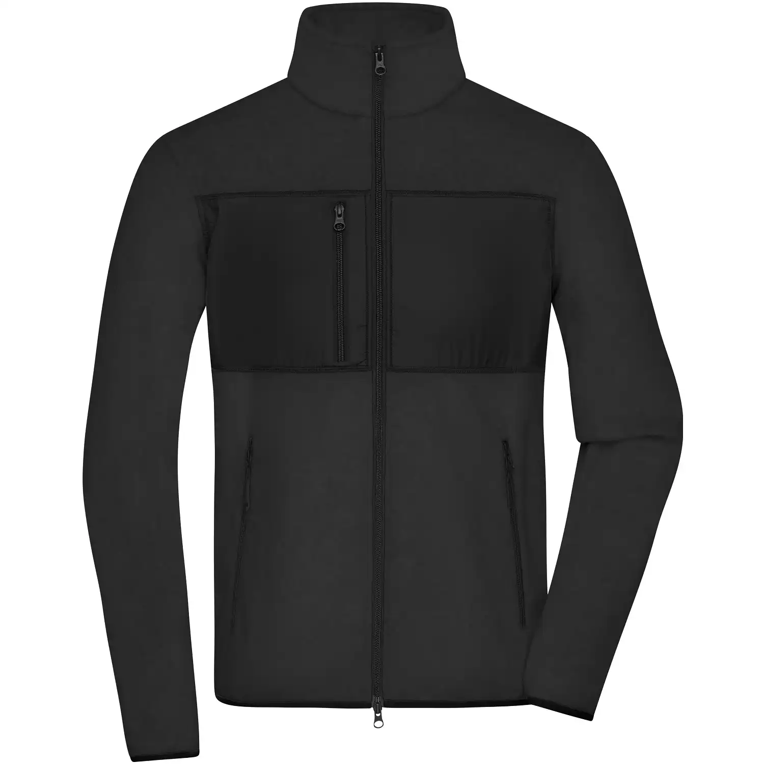 Fleecejacke "JN1312" in black/black, 3XL - Thumbnail 1