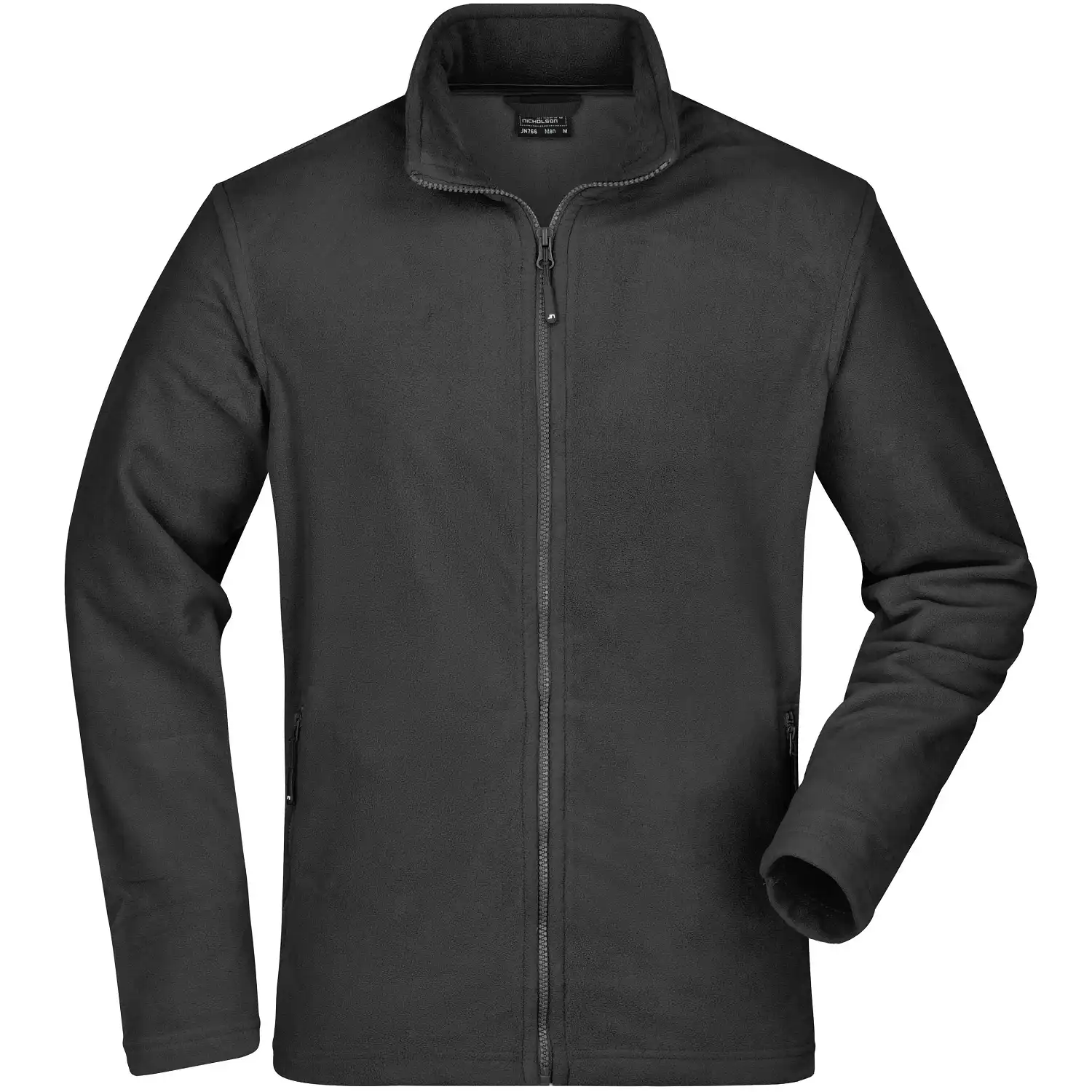 Basic Fleecejacke "JN766" in schwarz, M - Bild 1