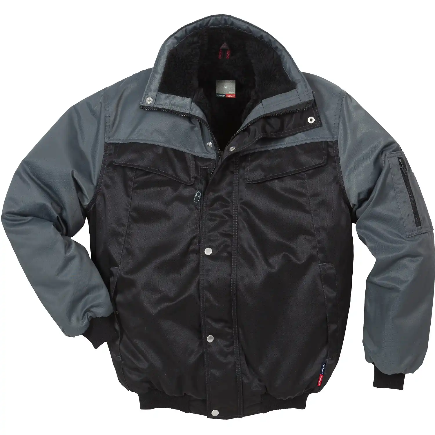 Pilotenjacke "4813" Icon Two Luxe in schwarz/grau, XL - Thumbnail 1