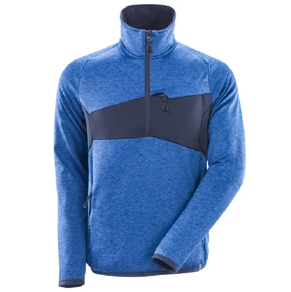 Fleecepullover "ACCELERATE" in azurblau/schwarzblau, XS - Bild 1