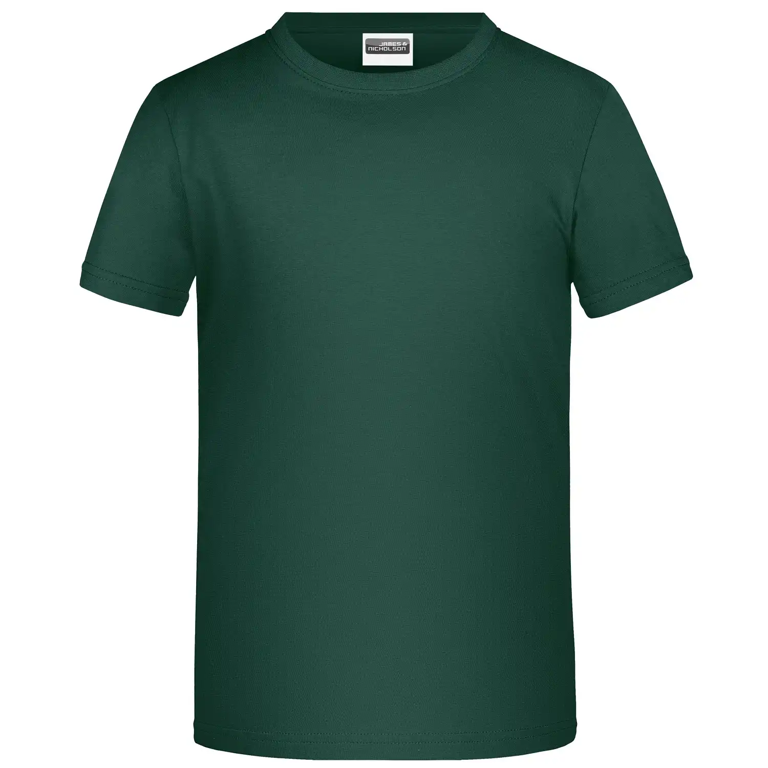 Kinder Basic T-Shirt Jungen "JN745" in dark-green, S - Thumbnail 1