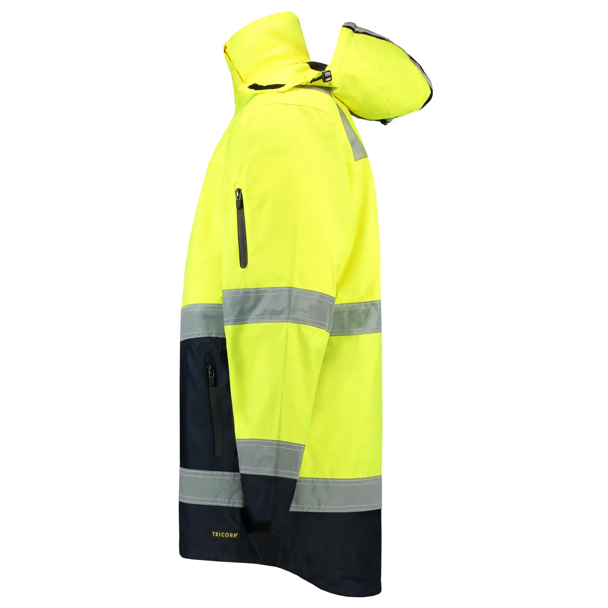 Warnschutz Regenparka 3-in-1 "403004" Safety in yellow/navy, XS - Thumbnail 3