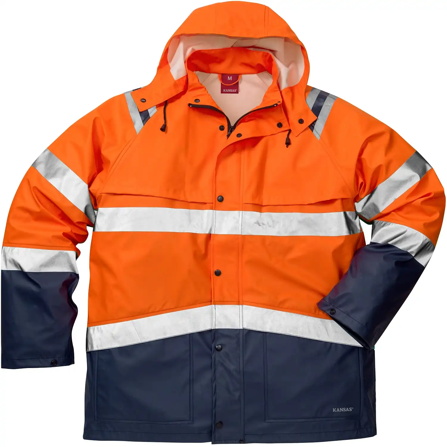 Warnschutz Regenjacke "4624 RS" Kl. 3 in orange/marine, XXS - Thumbnail 1