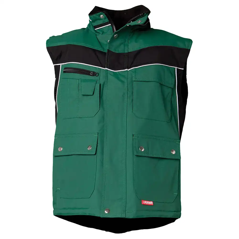 Winterweste "PLALINE" in grün/schwarz, 4XL - Thumbnail 1