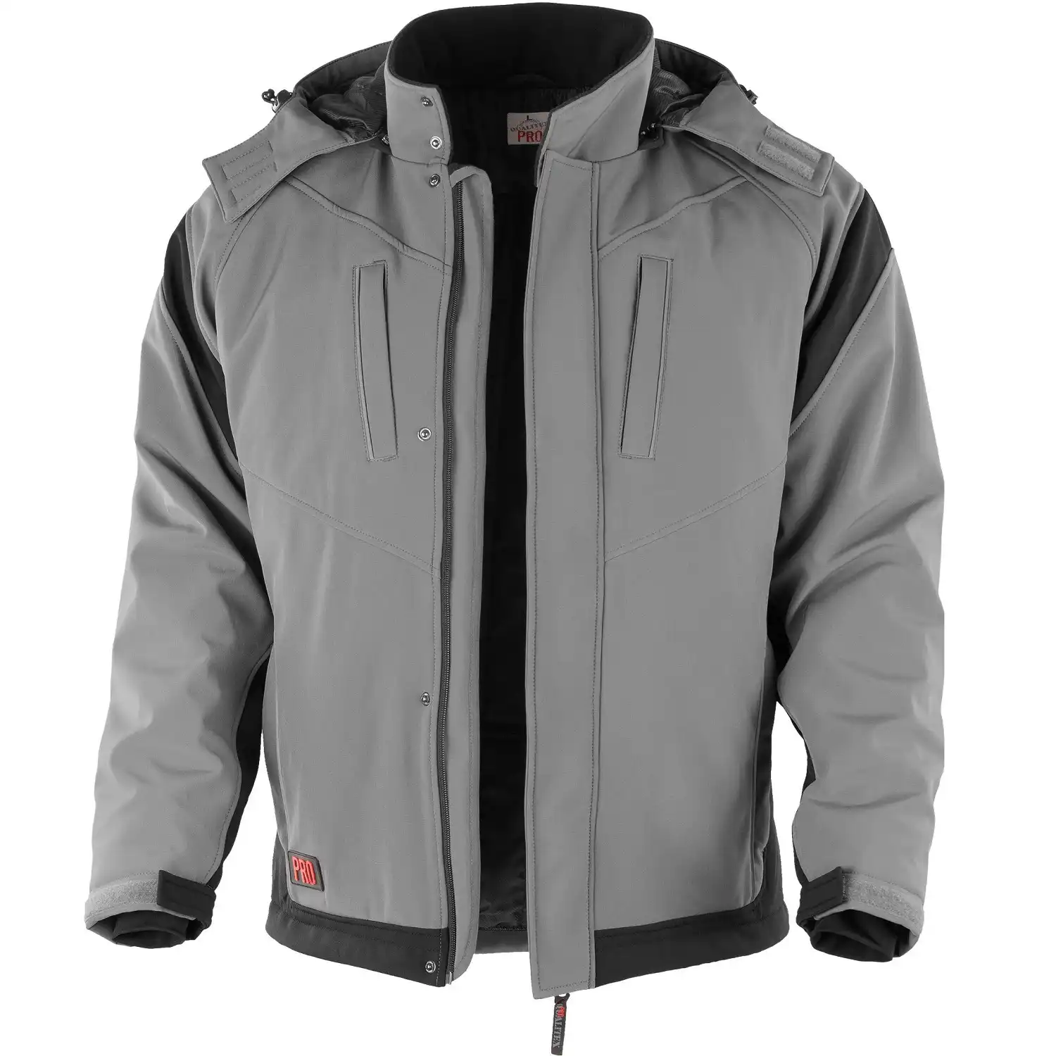 Winter Softshelljacke "PRO" in grau/schwarz, L - Bild 1