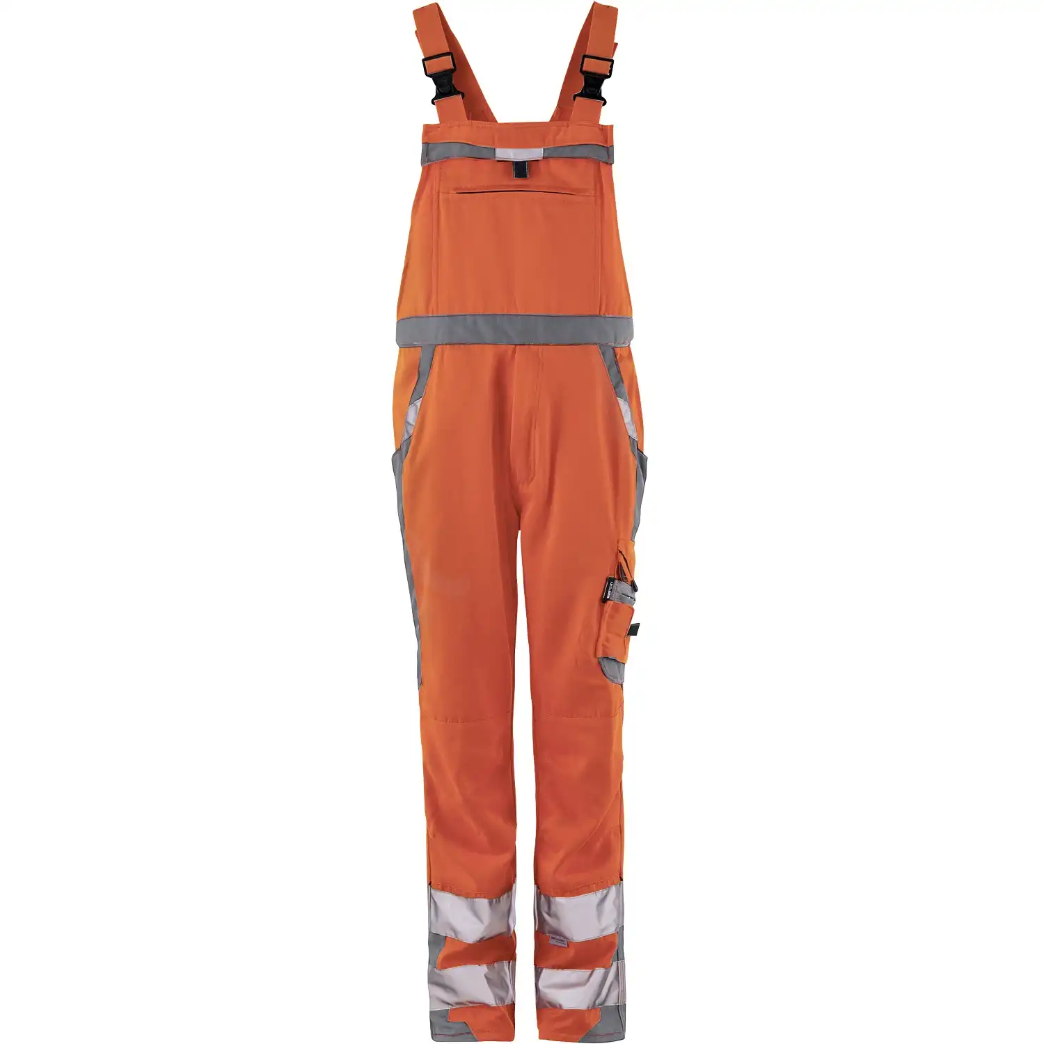 Warnschutz Latzhose "WALH2" in orange/grau, 52 - Thumbnail 1