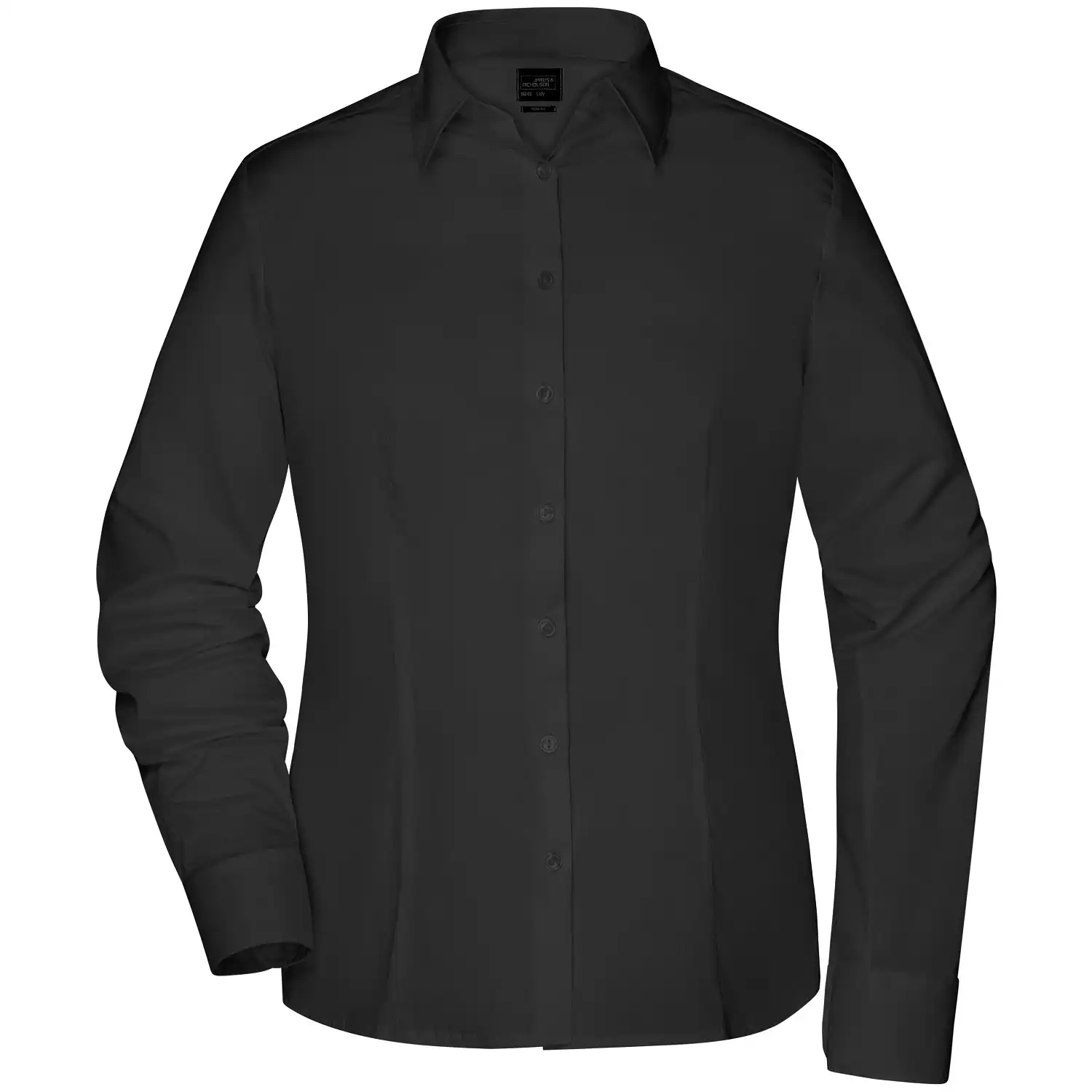 Damen Business Bluse "JN645" Slim Fit in black, L - Thumbnail 1