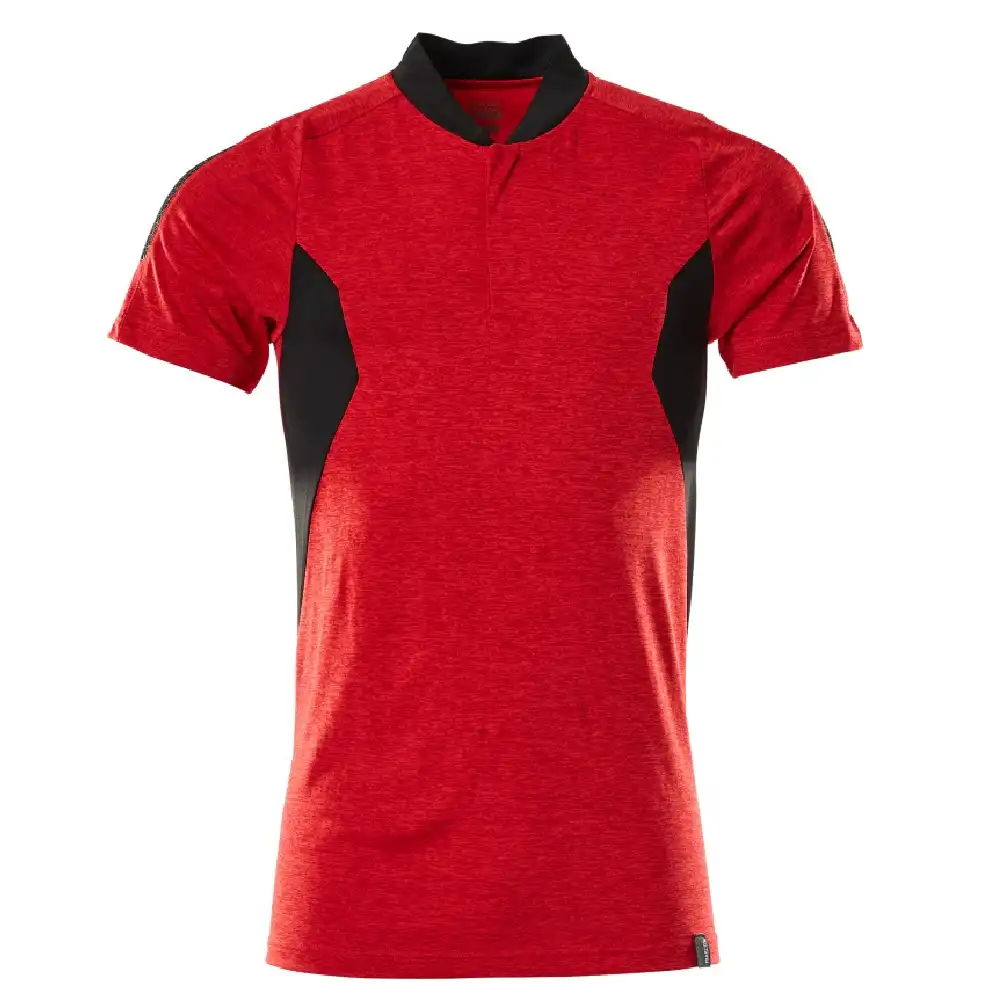 Polo-Shirt mit COOLMAX® Pro "ACCELERATE" in verkehrsrot/schwarz, M - Bild 1