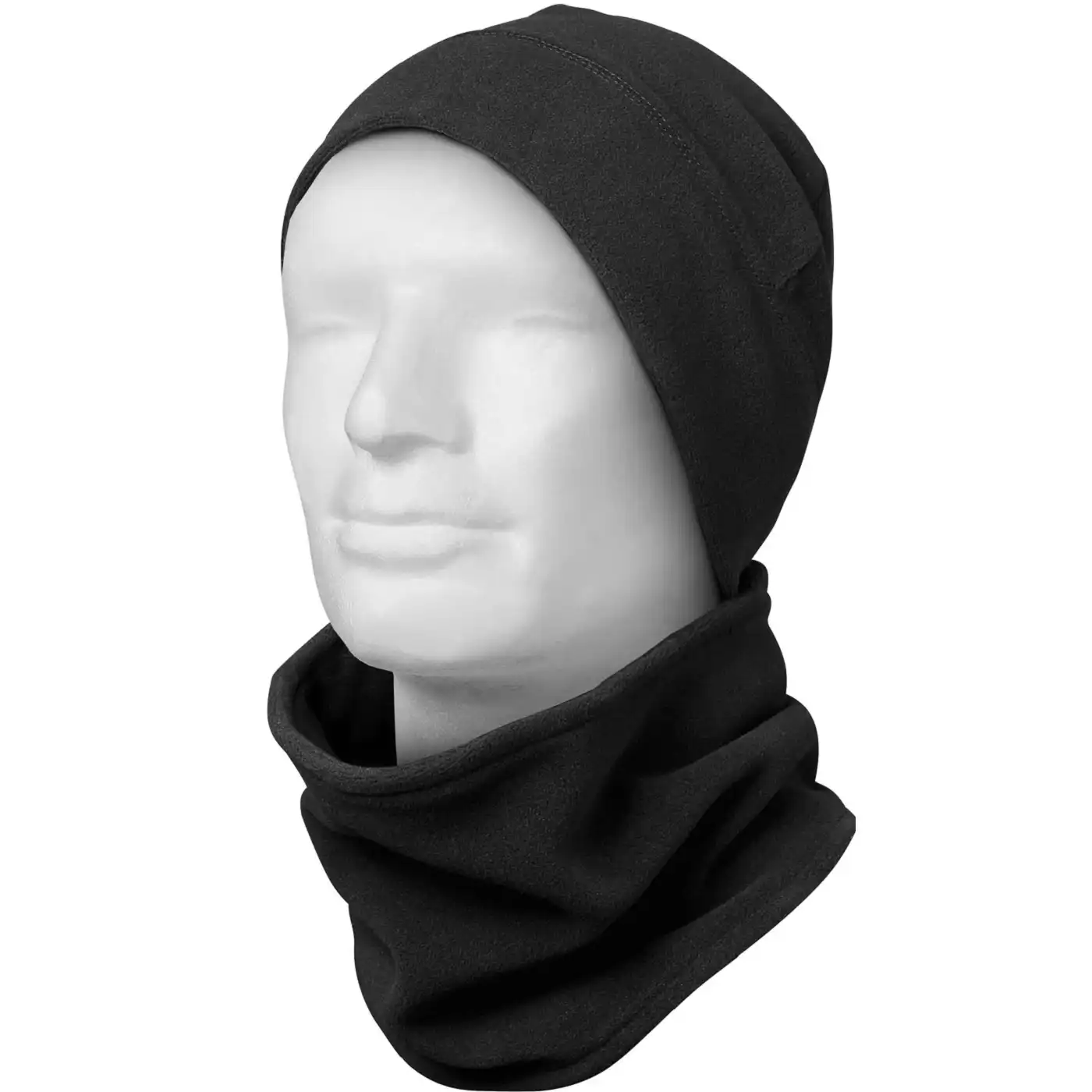 Fleece-Set Mütze und Schal "KEDRO" schwarz - Thumbnail 1