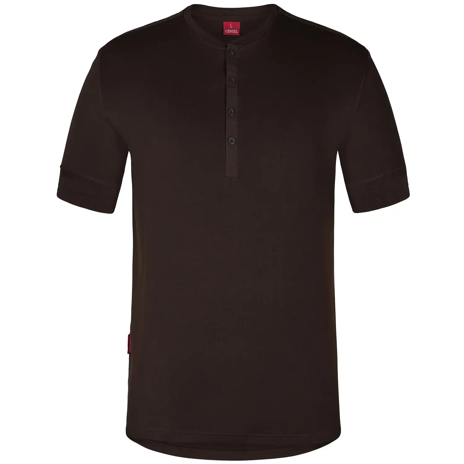 T-Shirt Henley-Grandad "9256-565" Extend in mokkabraun, XL - Thumbnail 1