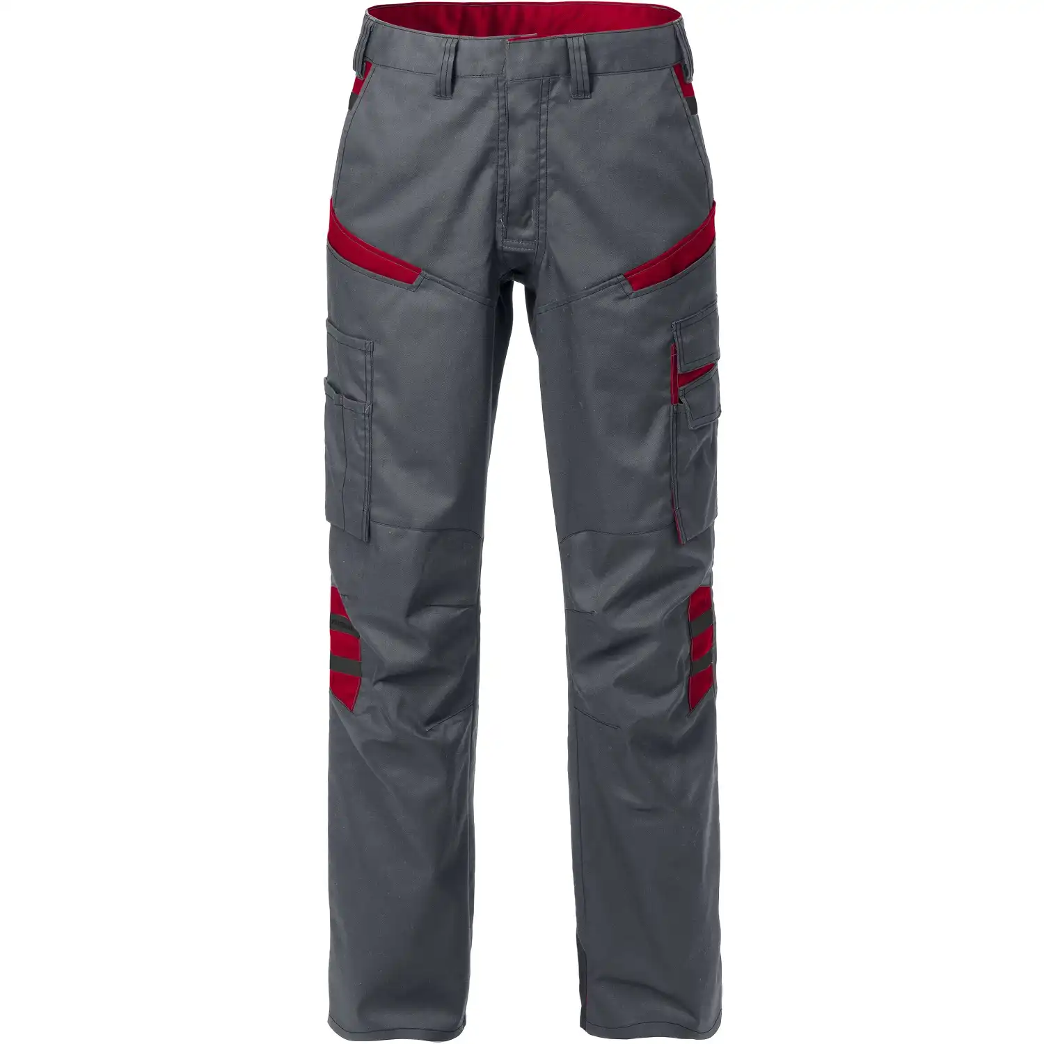 Damen Servicehose "2554 STFP" Fusion Skarup in grau/rot, R34 - Thumbnail 1