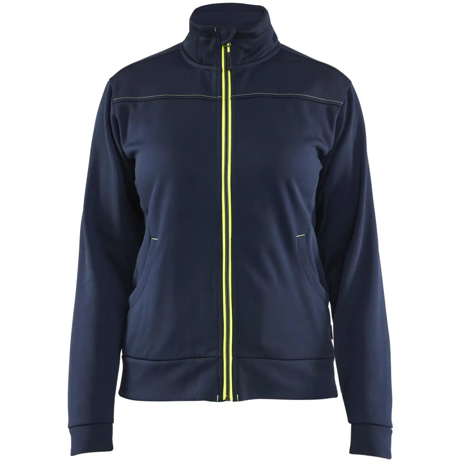 Damen Sweatjacke "3394" in dunkelmarine/gelb, XS - Thumbnail 1