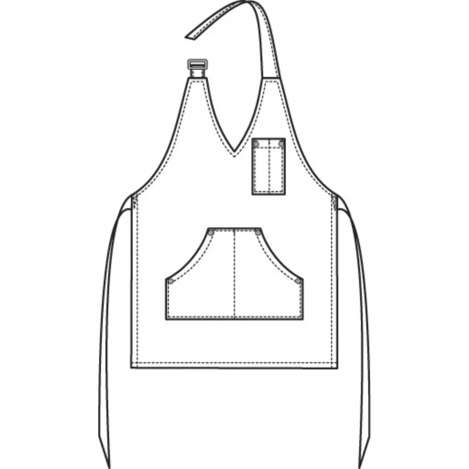 Damen Latzschürze black denim "44116" - Thumbnail 2